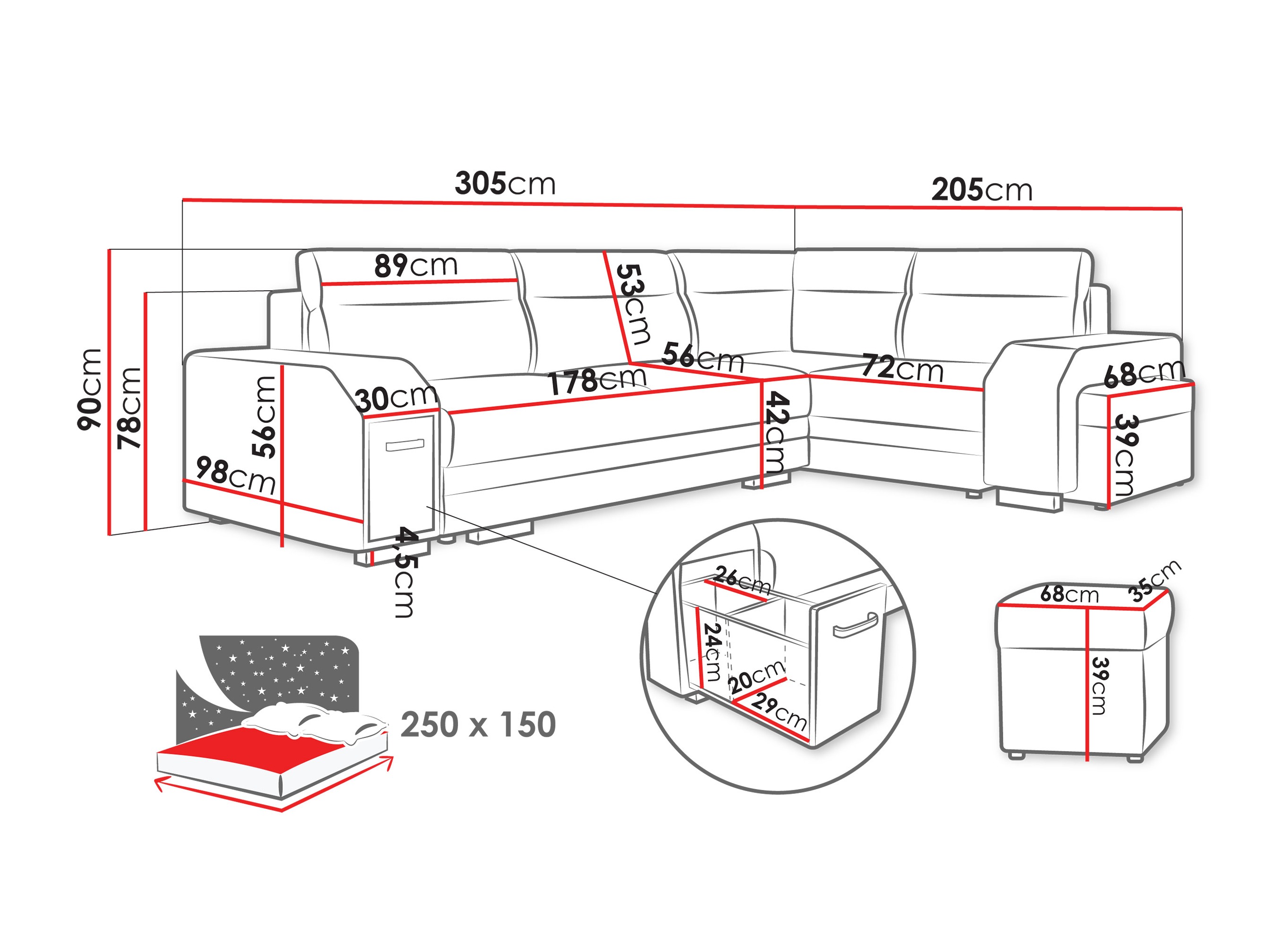Divano angolare Kingsport 116 (Nazar 225.01)
