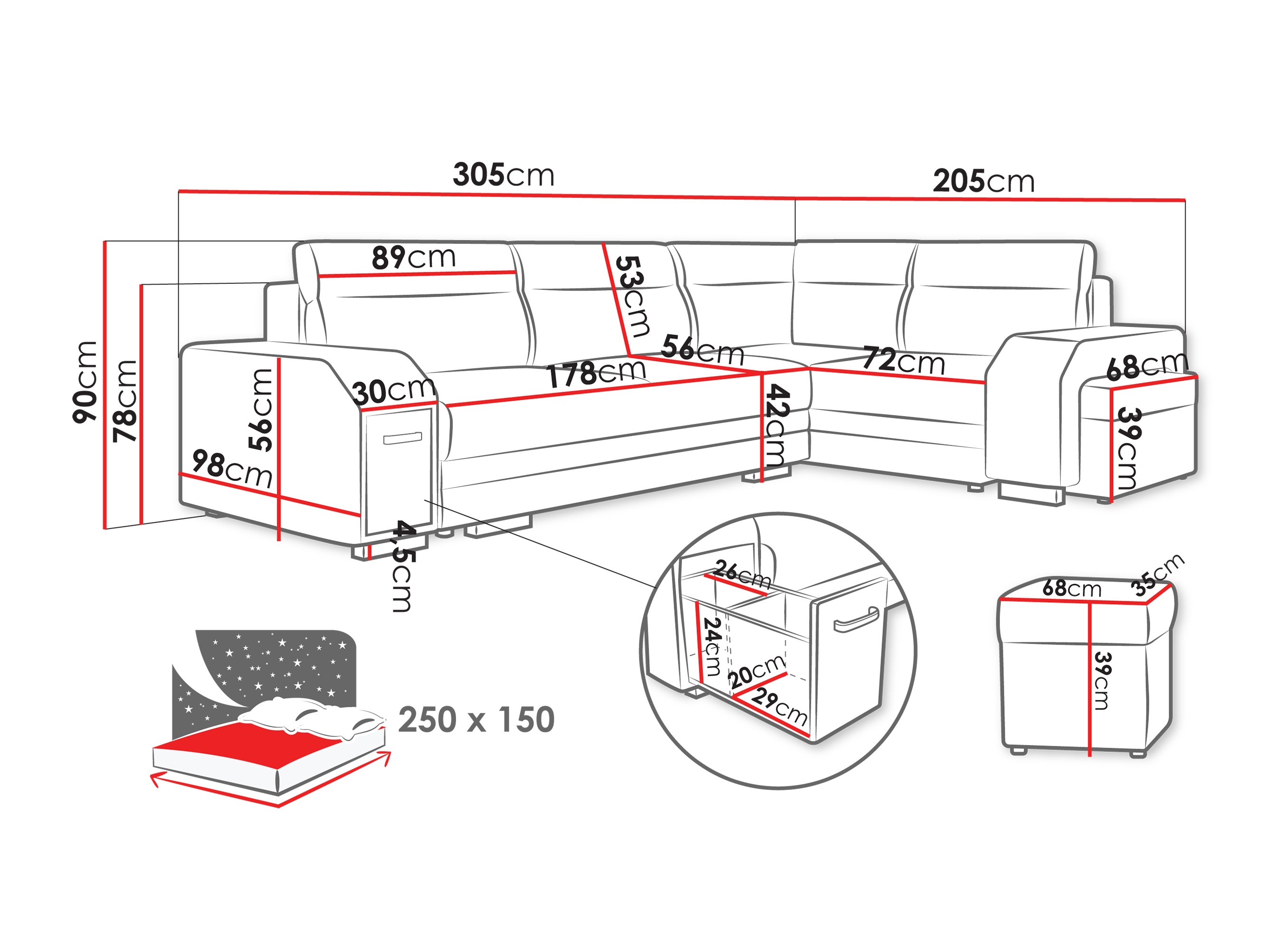 Divano angolare Kingsport 116 (Nazar 225.01)