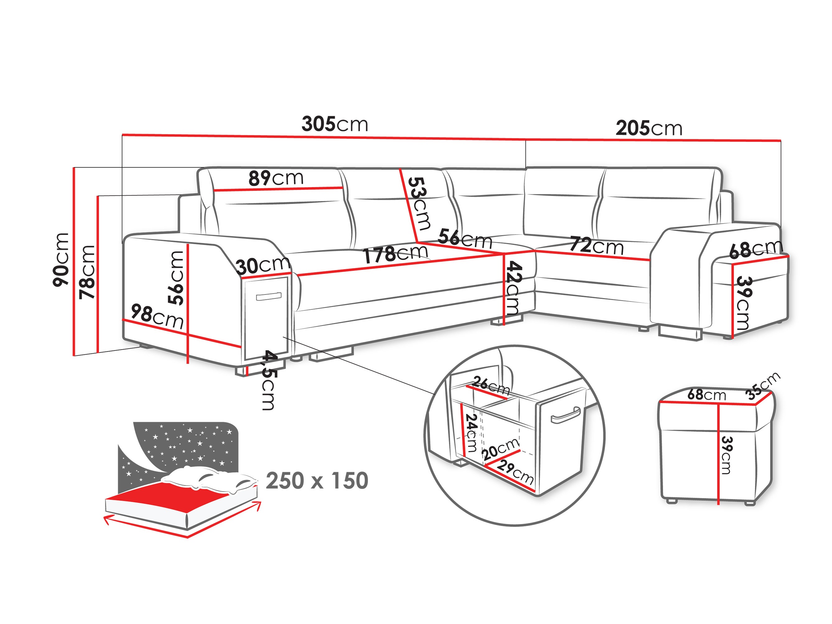 Divano angolare Kingsport 116 (Nazar 225.02)