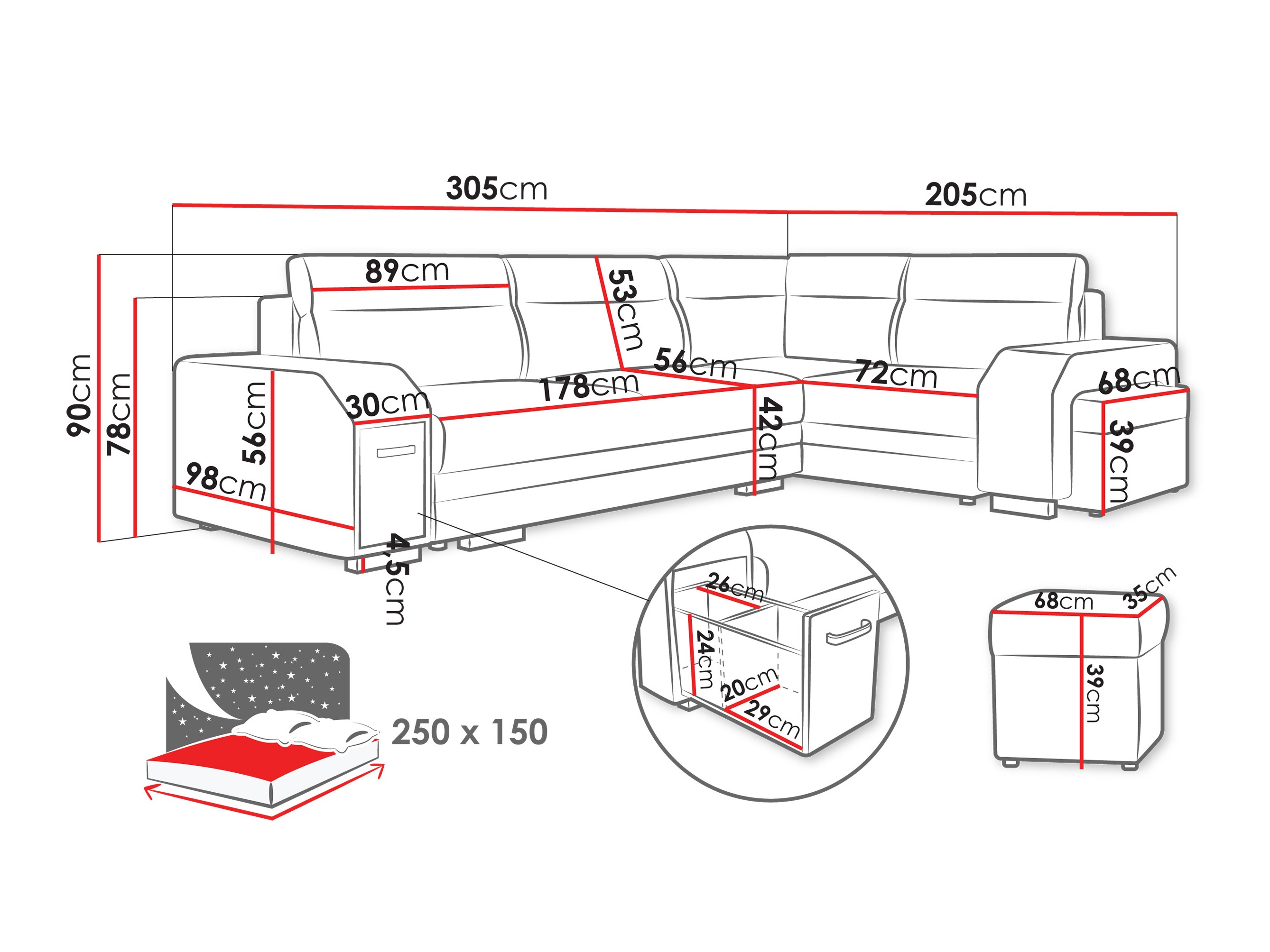 Divano angolare Kingsport 116 (Nazar 225.02)