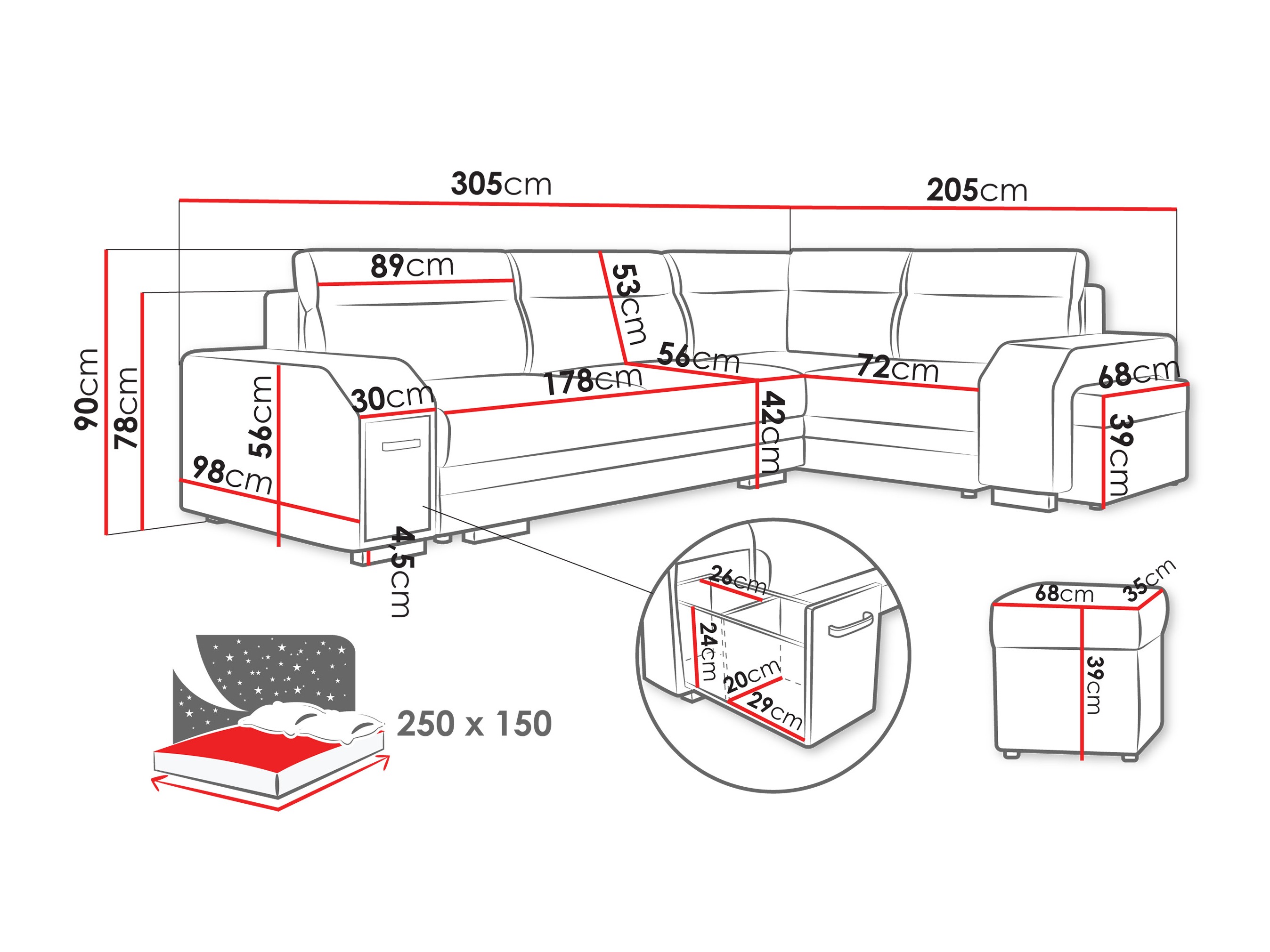 Divano angolare Kingsport 116 (Nazar 225.03)