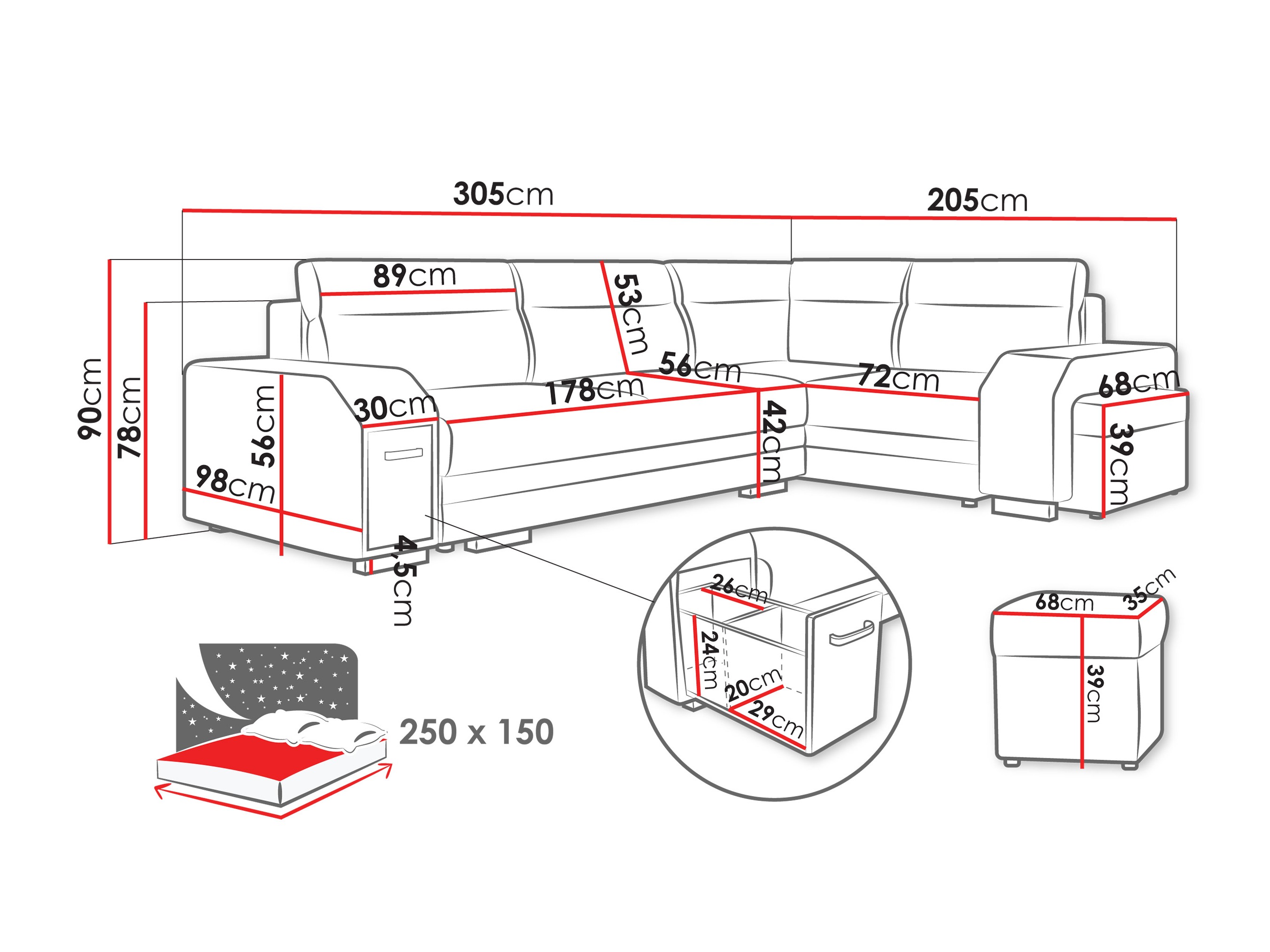 Divano angolare Kingsport 116 (Nazar 225.03)
