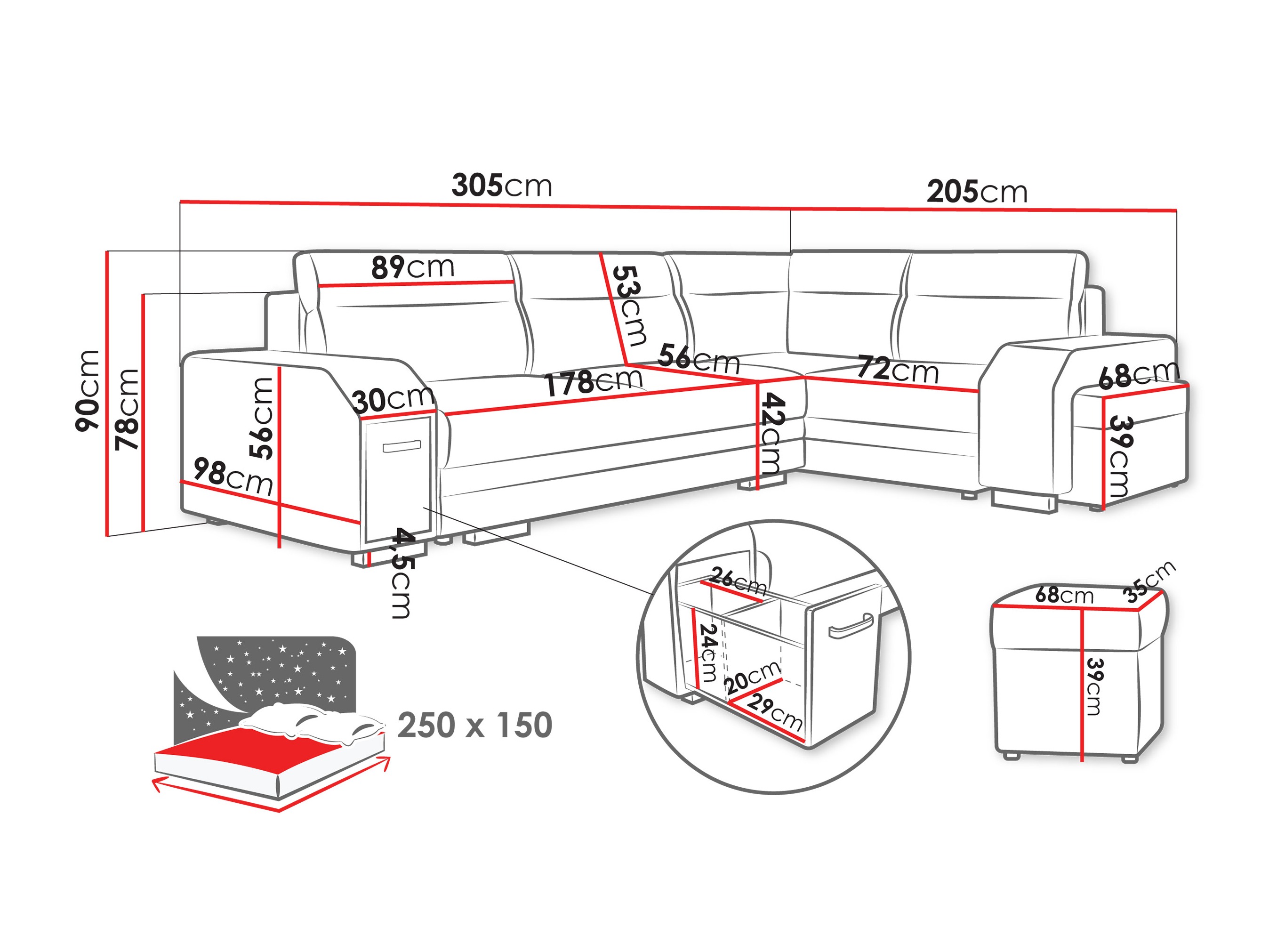 Divano angolare Kingsport 116 (Nazar 225.05)