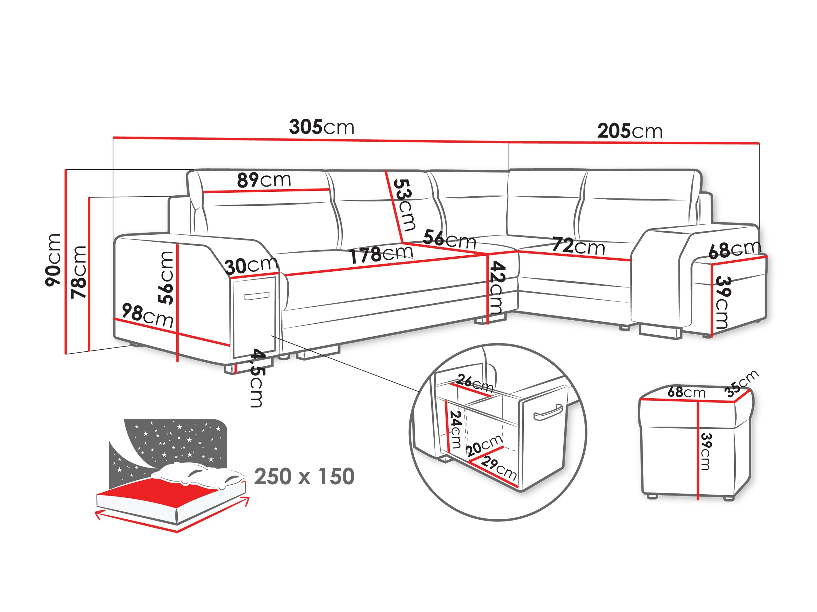 Divano angolare Kingsport 116 (Nazar 225.05)