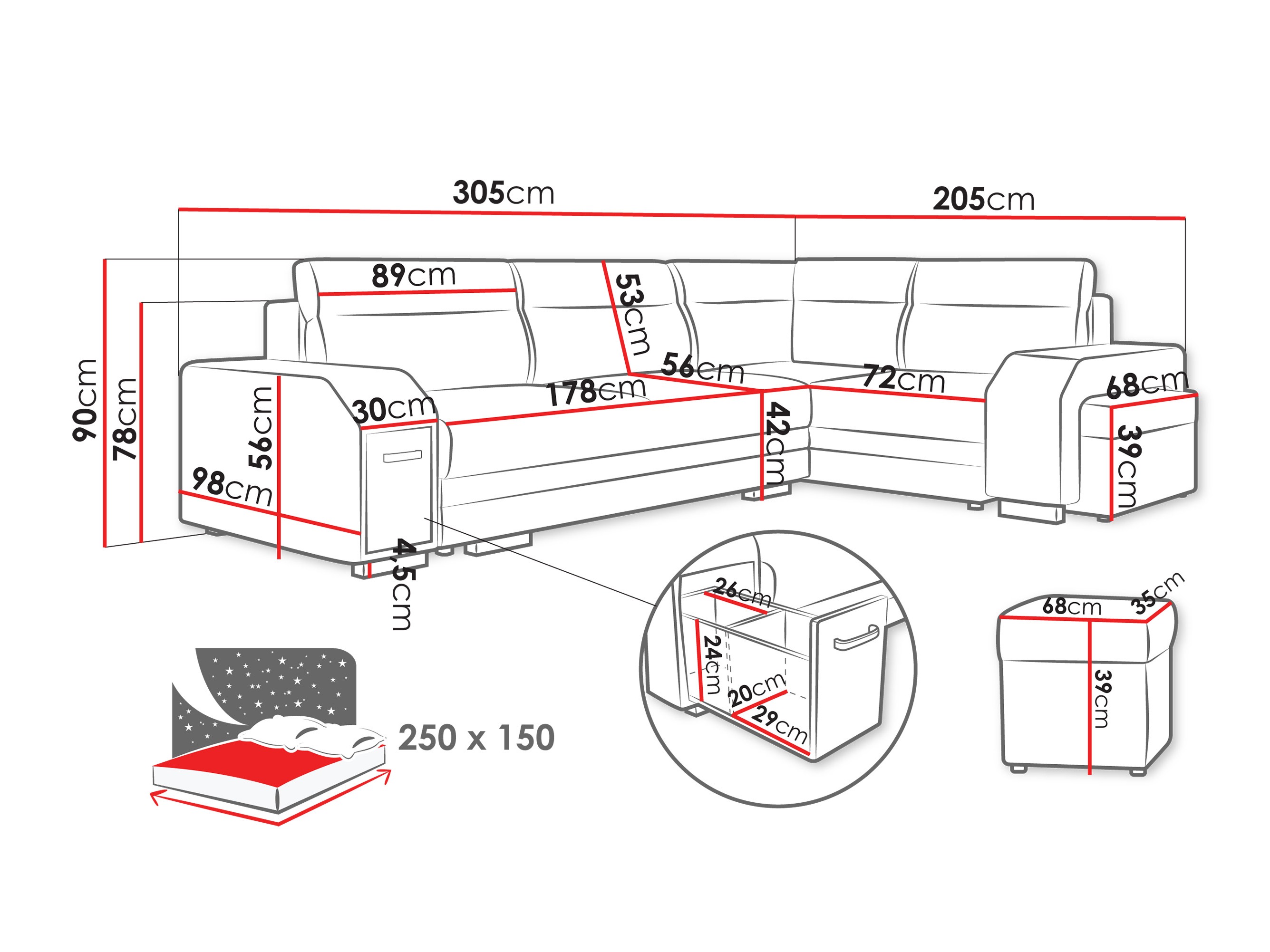 Divano angolare Kingsport 116 (Nazar 225.06)