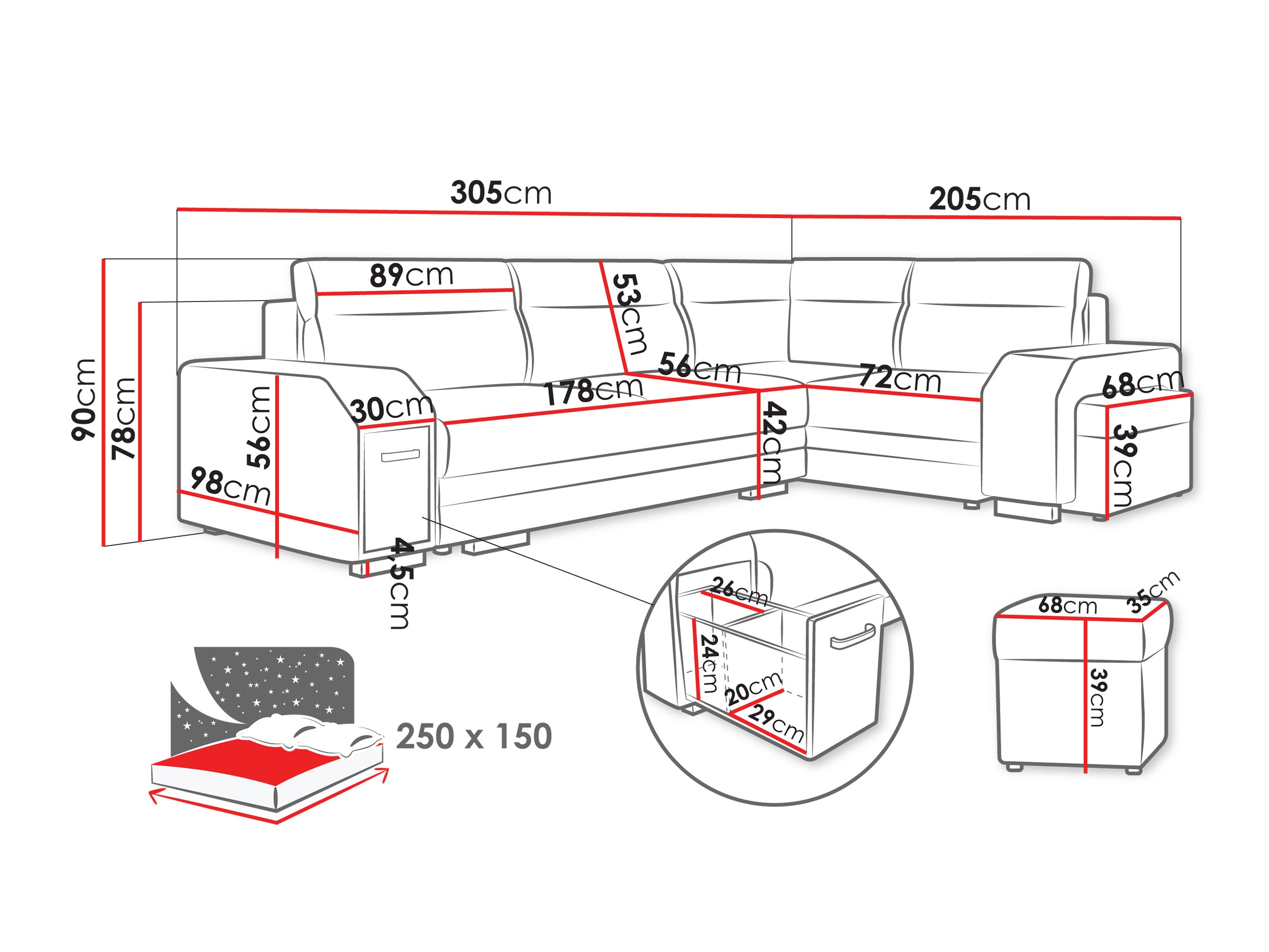 Divano angolare Kingsport 116 (Nazar 225.06)