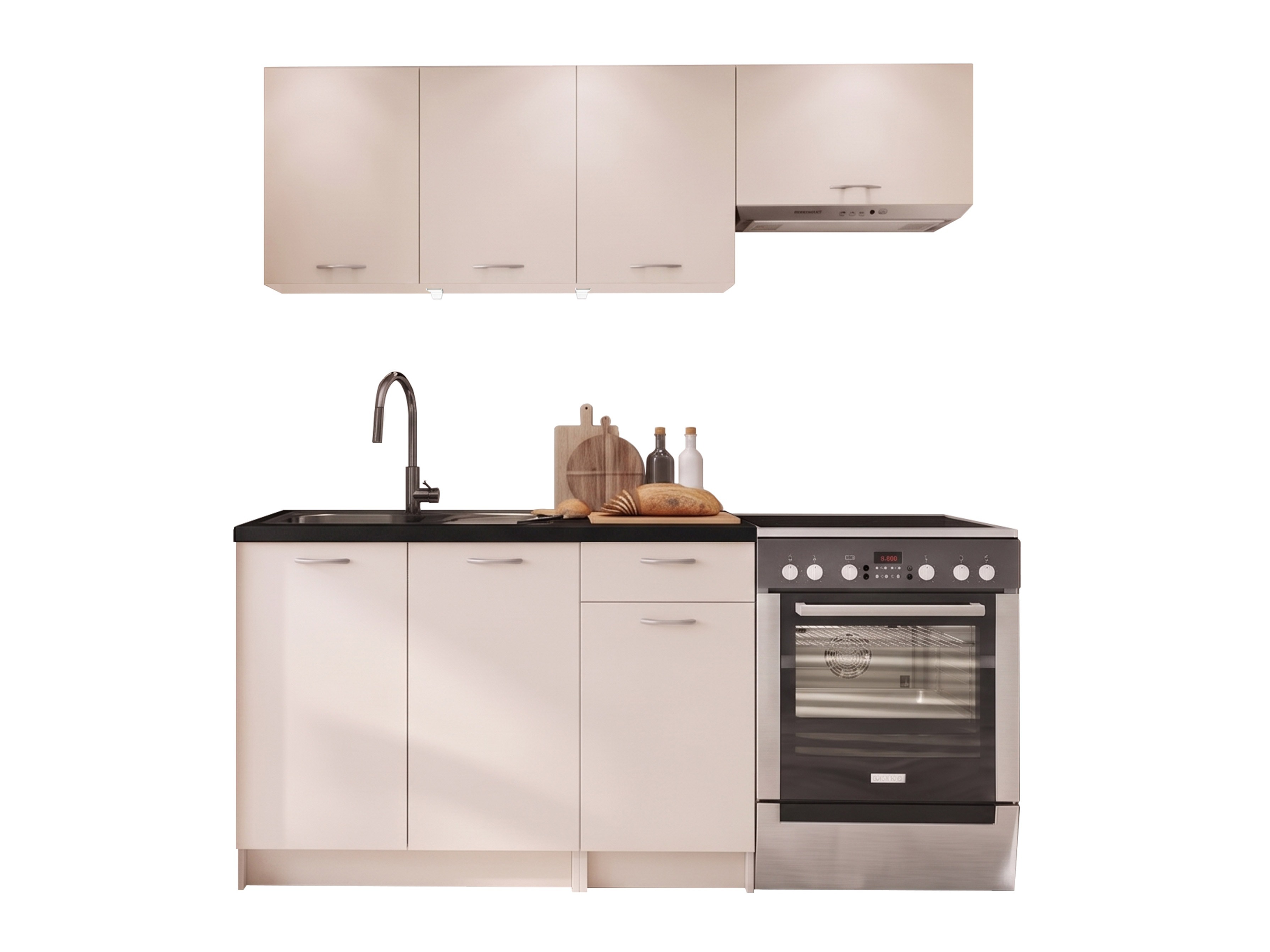 Composizione cucina Ota (Cachemire + Nero)