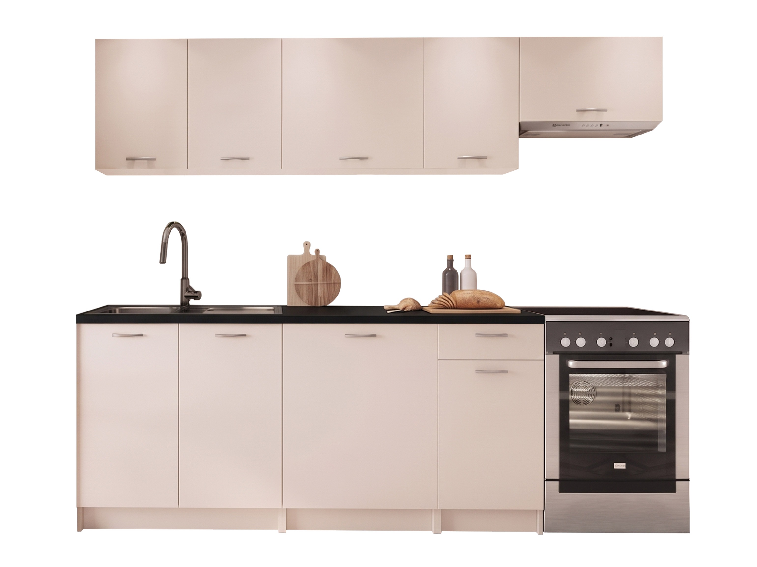 Composizione cucina Ota II (Cachemire + Nero)