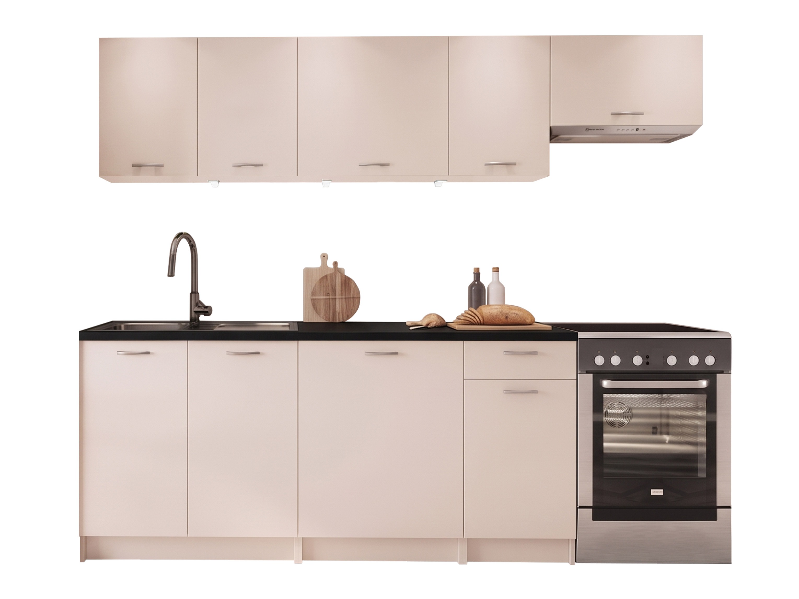Composizione cucina Ota II (Cachemire + Nero)