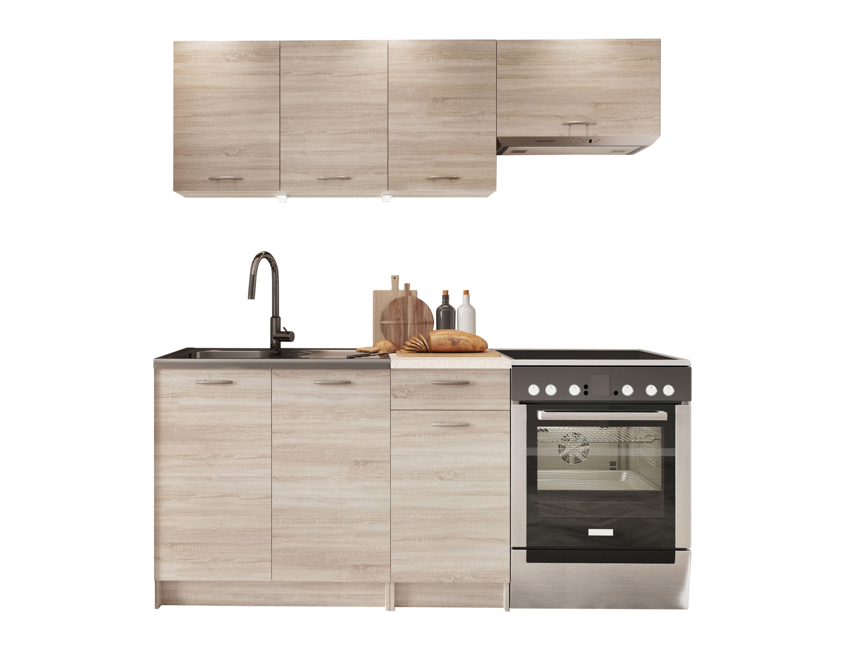 Composizione cucina Ota (Sonoma quercia + Beige)