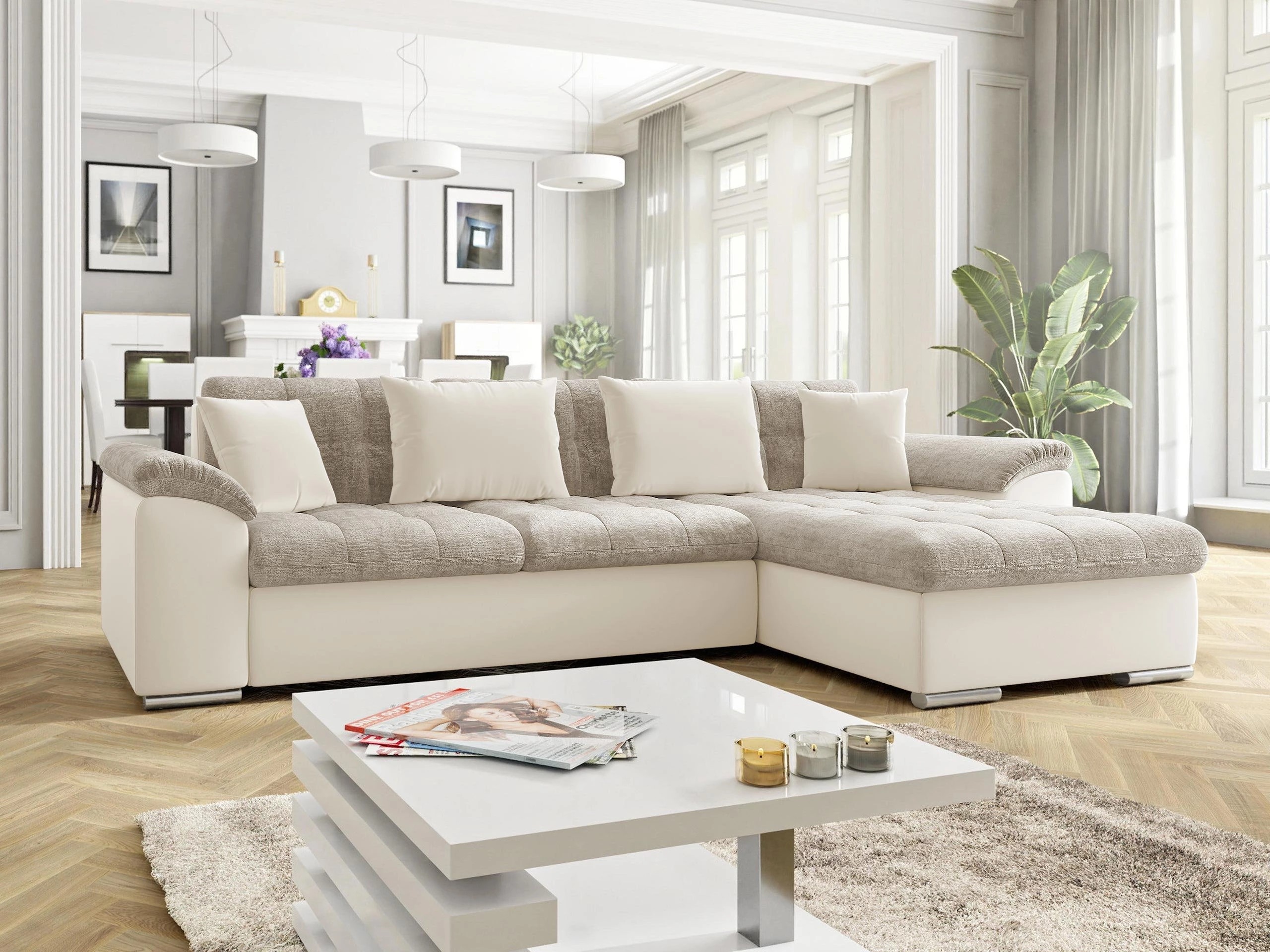 Divano angolare Comfivo Mica (Magic Velvet 2250 + Miu 2041)