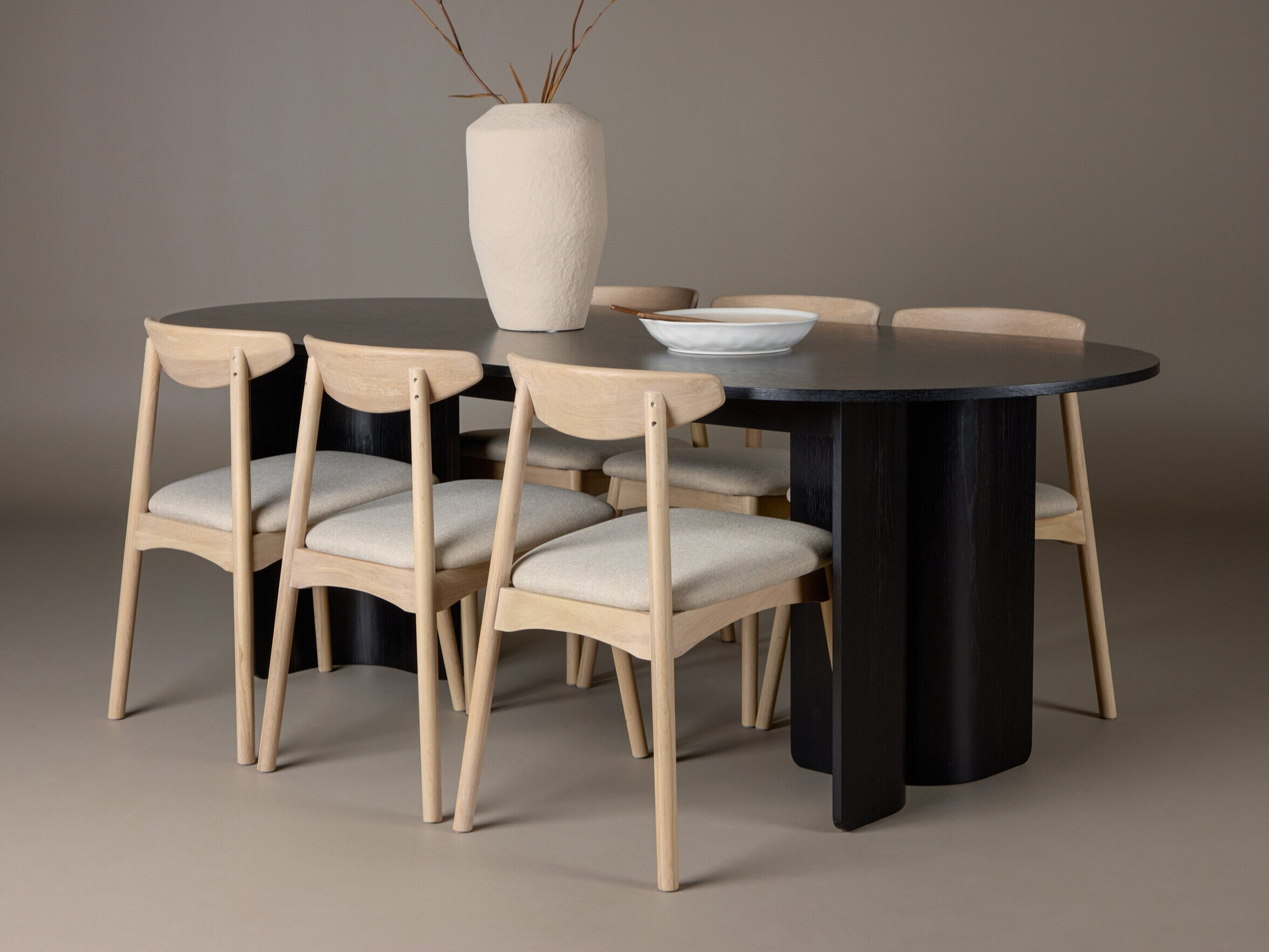 Set sala da pranzo Dallas 5280 (Luminoso legno + Beige)