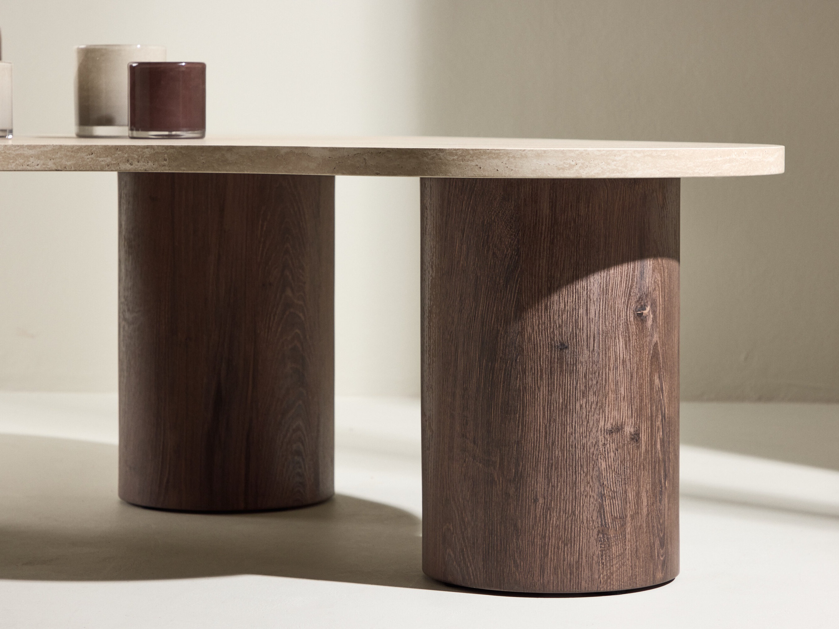 Tavolino da caffè Dallas 5282 (Beige + Marrone scuro)