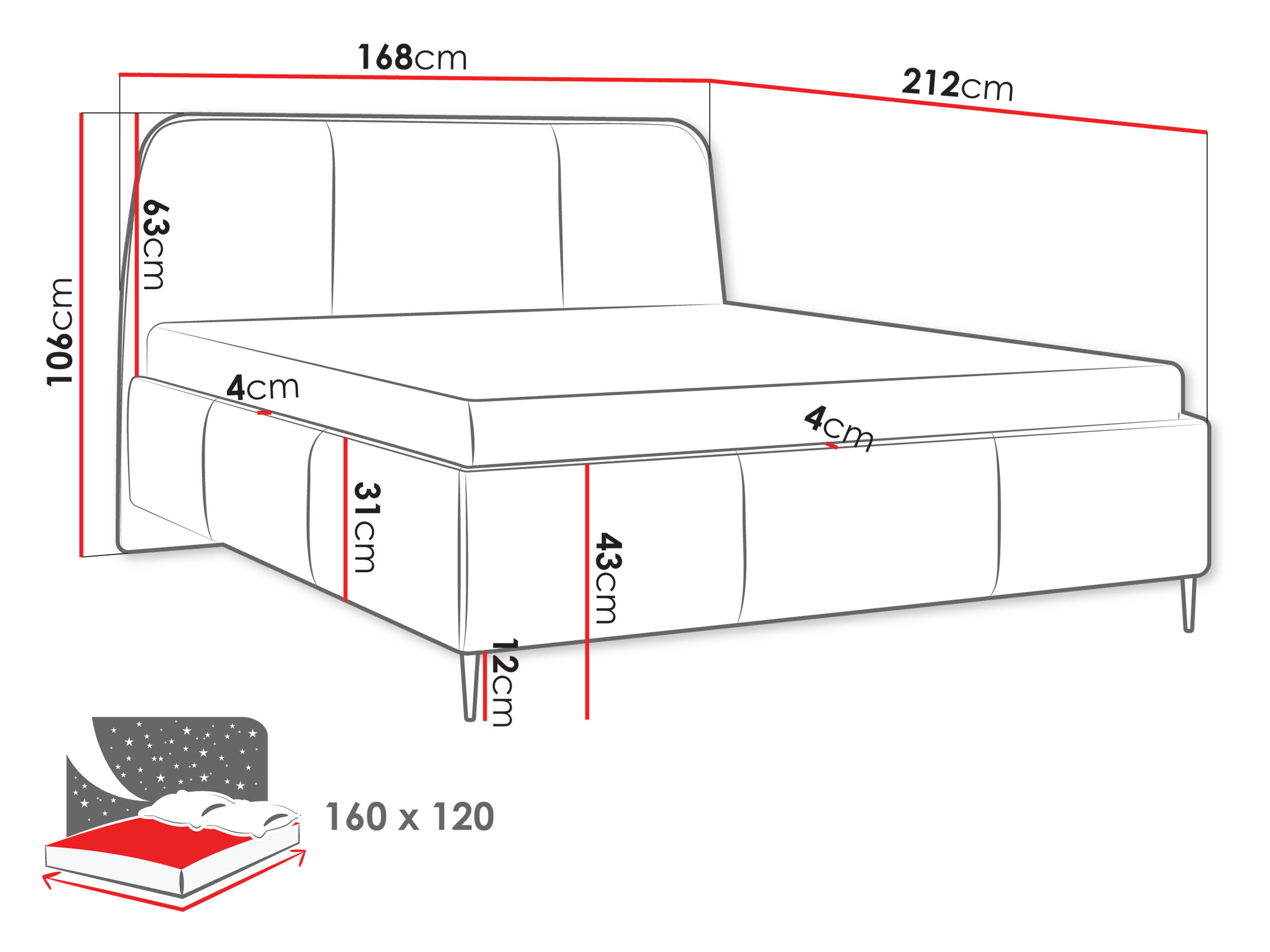 Letto ComfiDream Fragor (Margo 227.04)