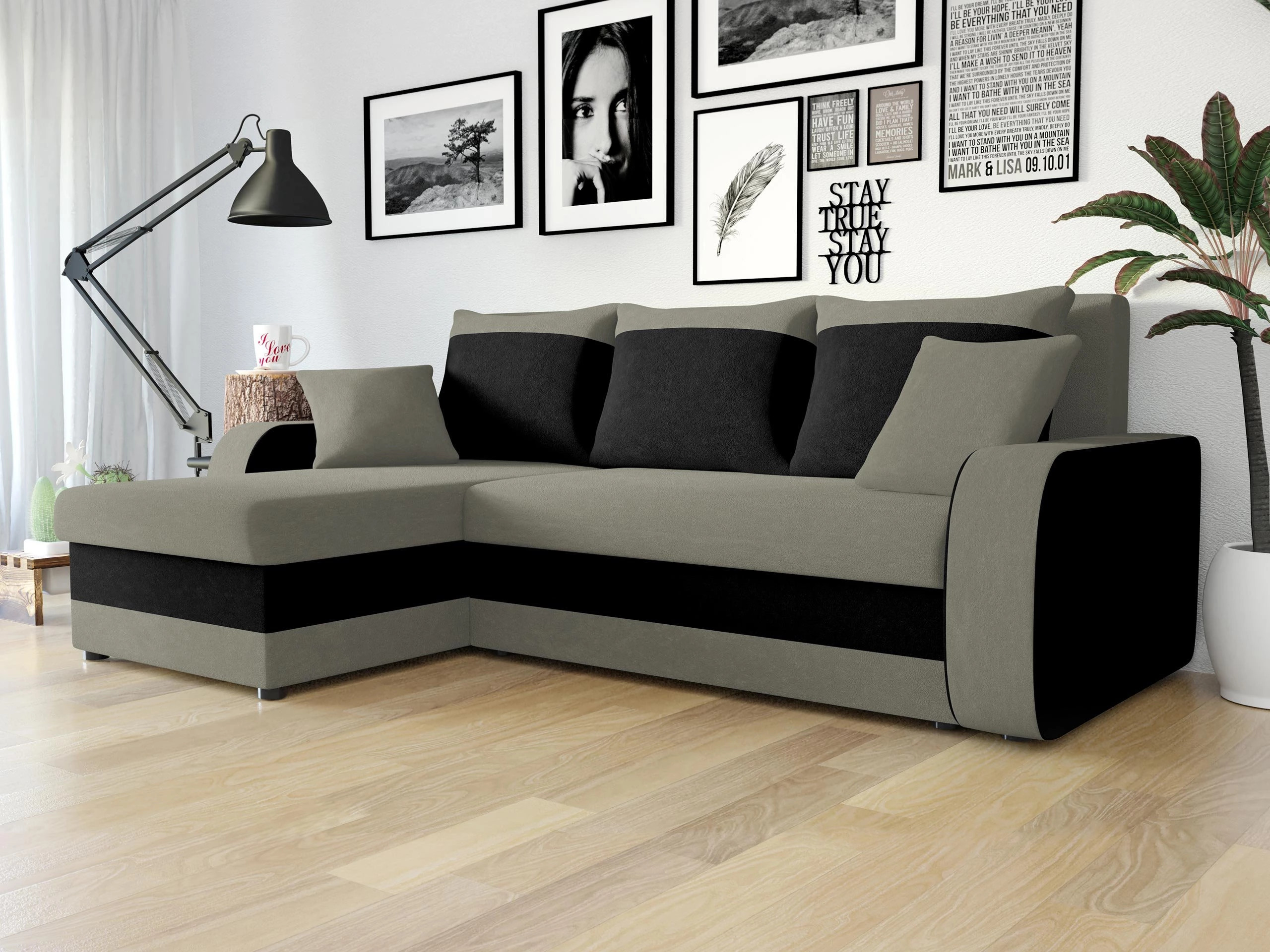 Divano angolare Comfivo Melissa I (Mikrofaza 0014 + Mikrofaza 0015)