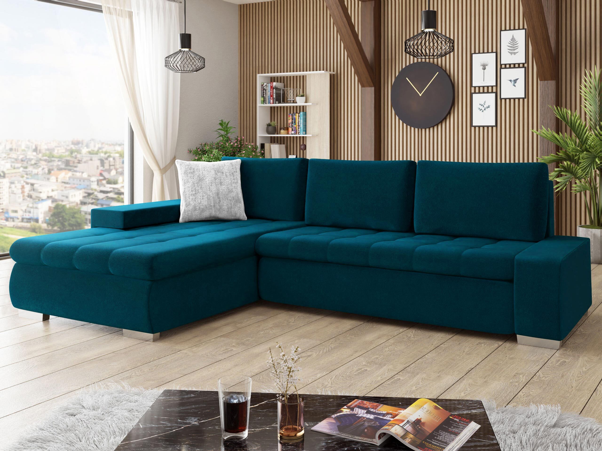 Divano angolare Comfivo Nitor II (Venus Velvet 2911 + Miu 2059)