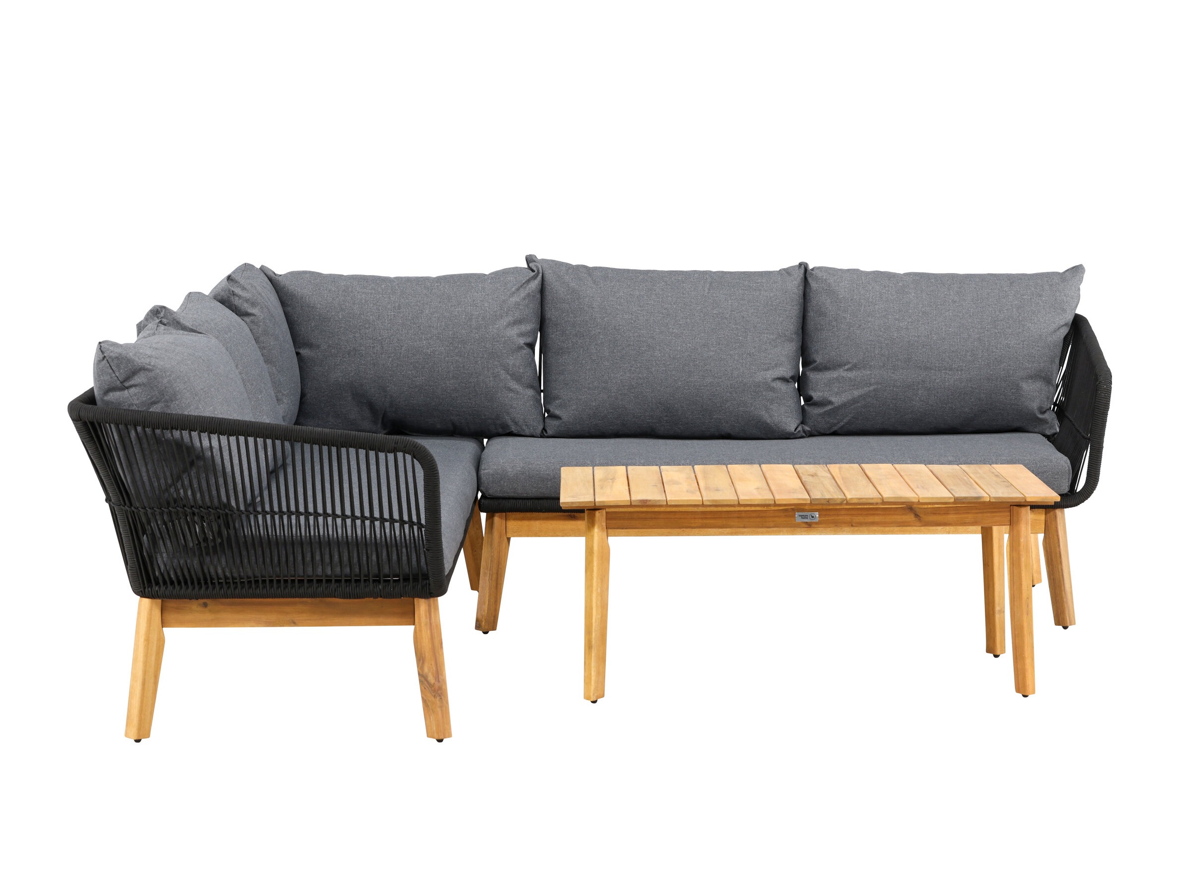 Mobili da giardino Dallas 1085 (Acacia + Nero)