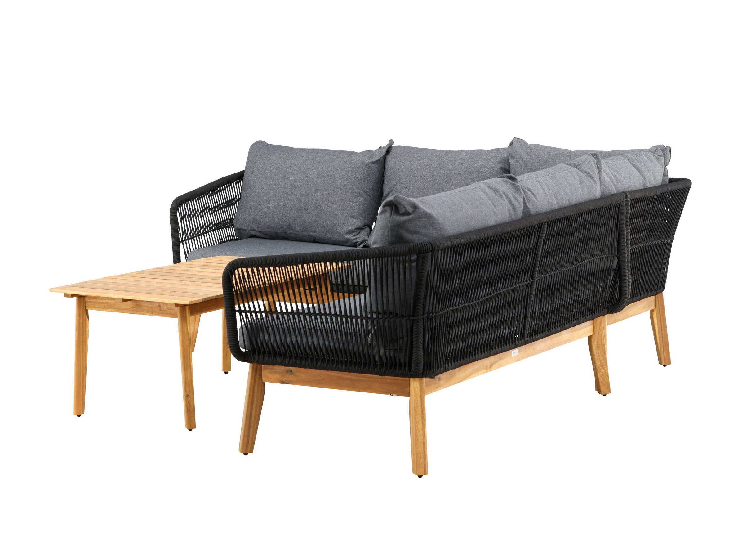 Mobili da giardino Dallas 1085 (Acacia + Nero)