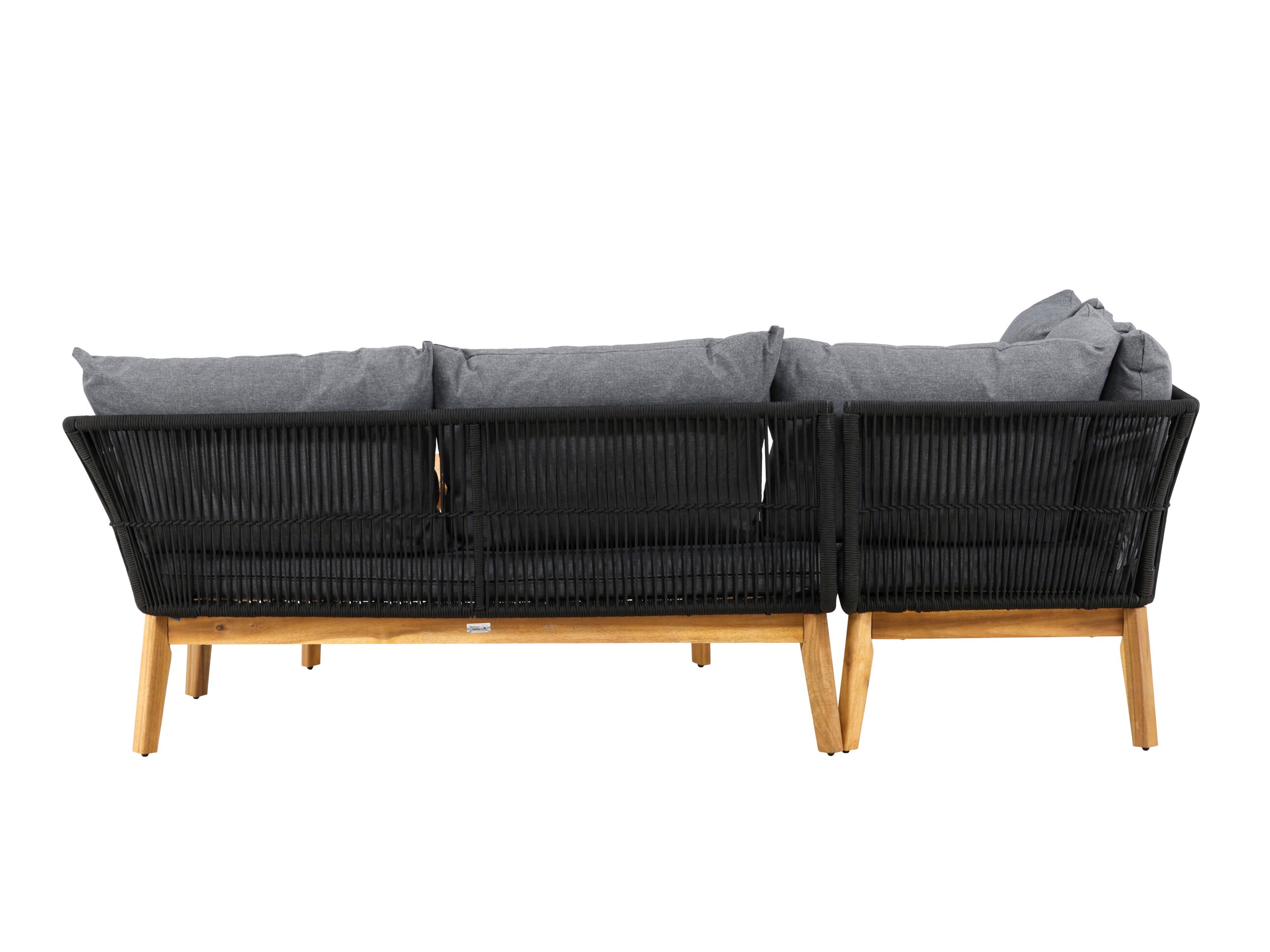 Mobili da giardino Dallas 1085 (Acacia + Nero)