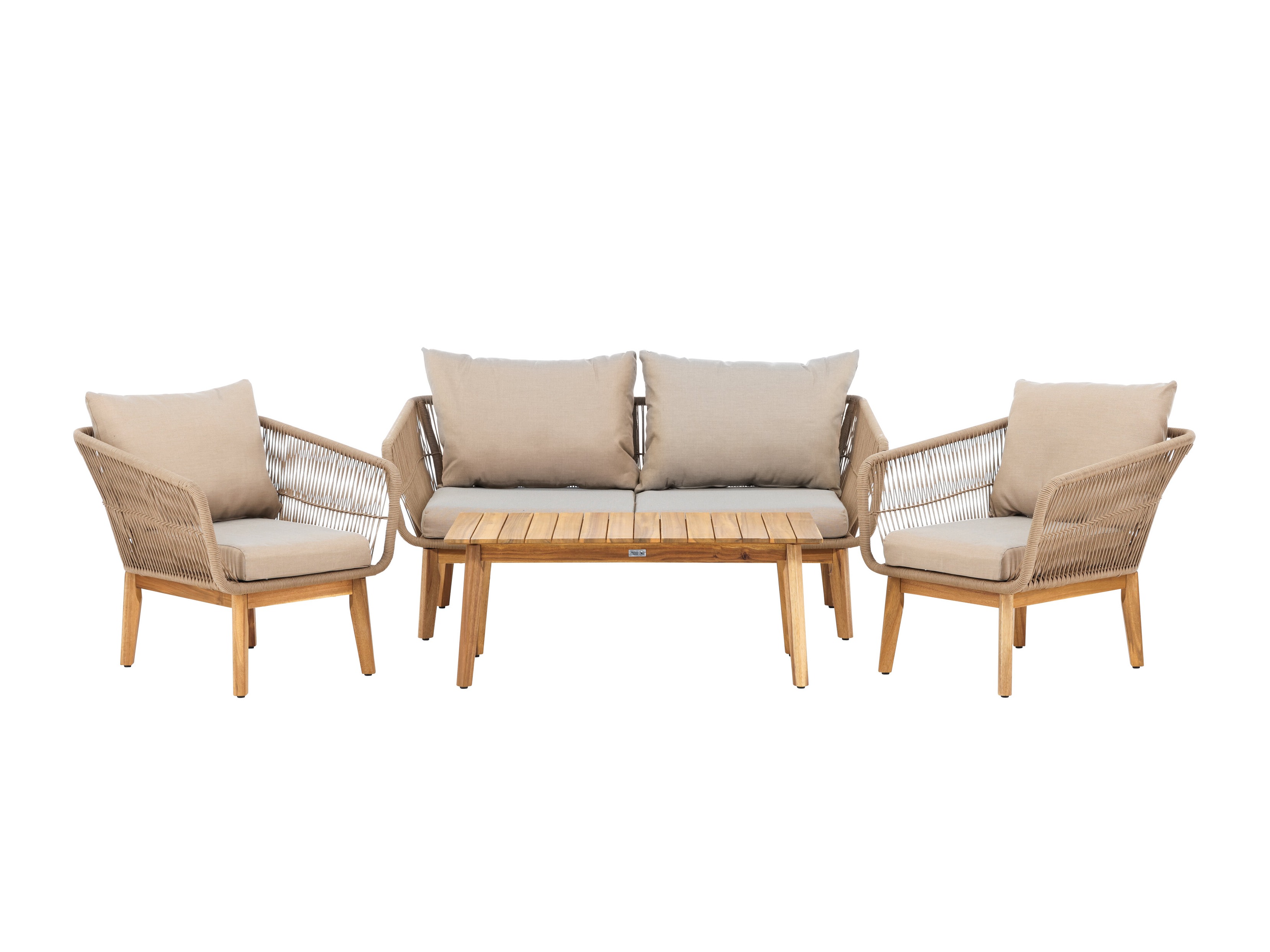 Mobili da giardino Dallas 661 (Beige chiaro + Acacia)