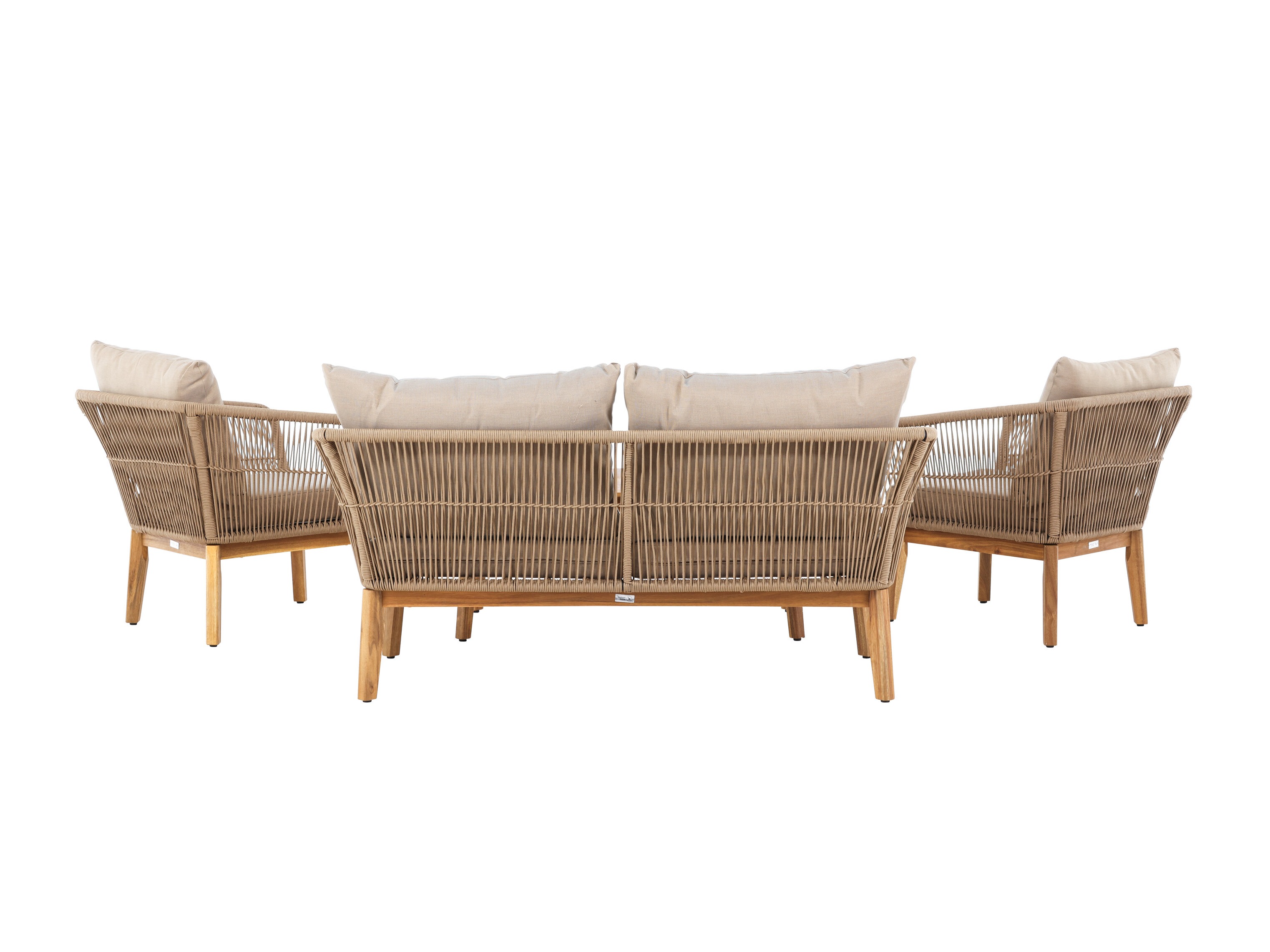 Mobili da giardino Dallas 661 (Beige chiaro + Acacia)
