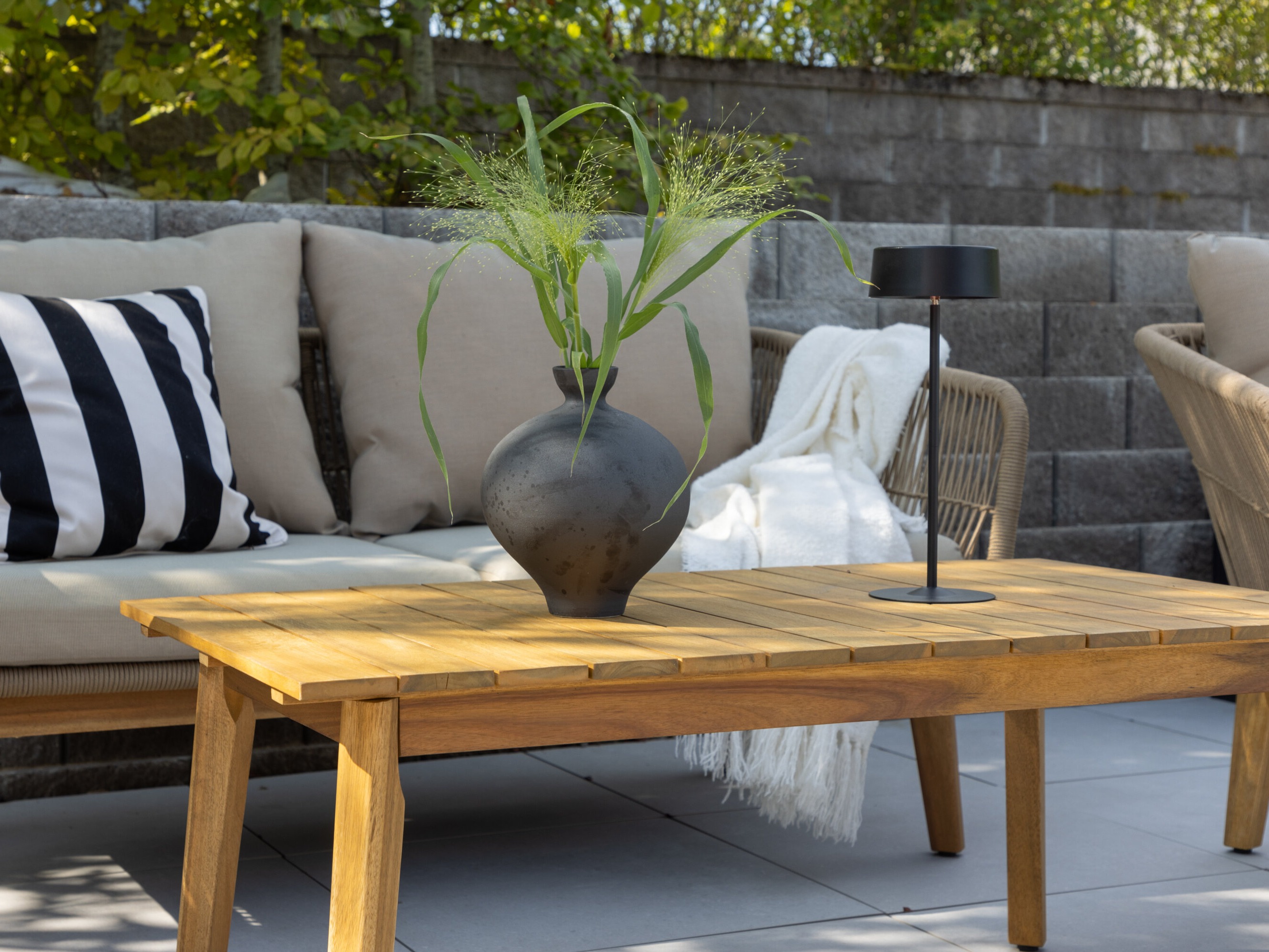 Mobili da giardino Dallas 661 (Beige chiaro + Acacia)