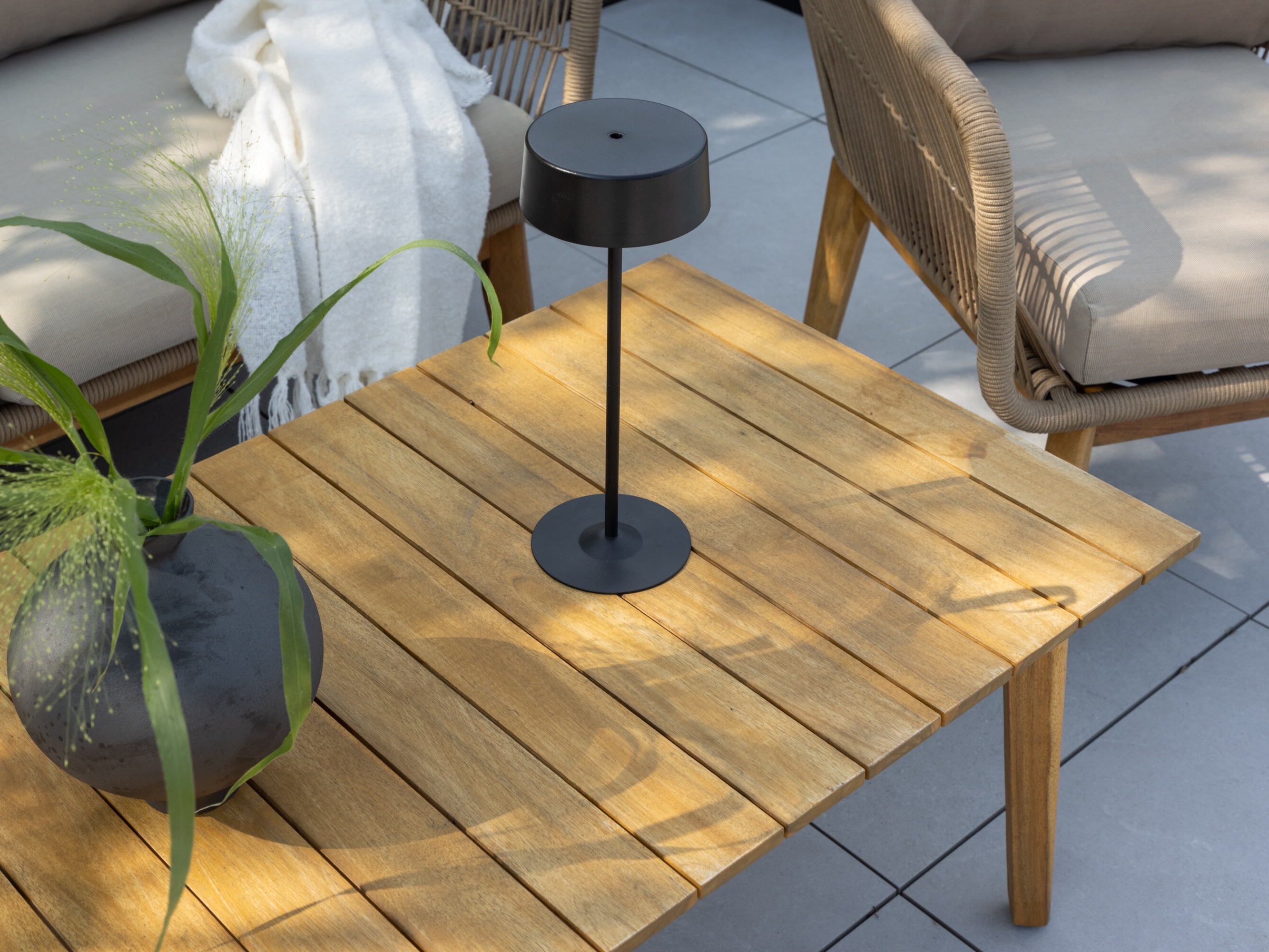 Mobili da giardino Dallas 661 (Beige chiaro + Acacia)