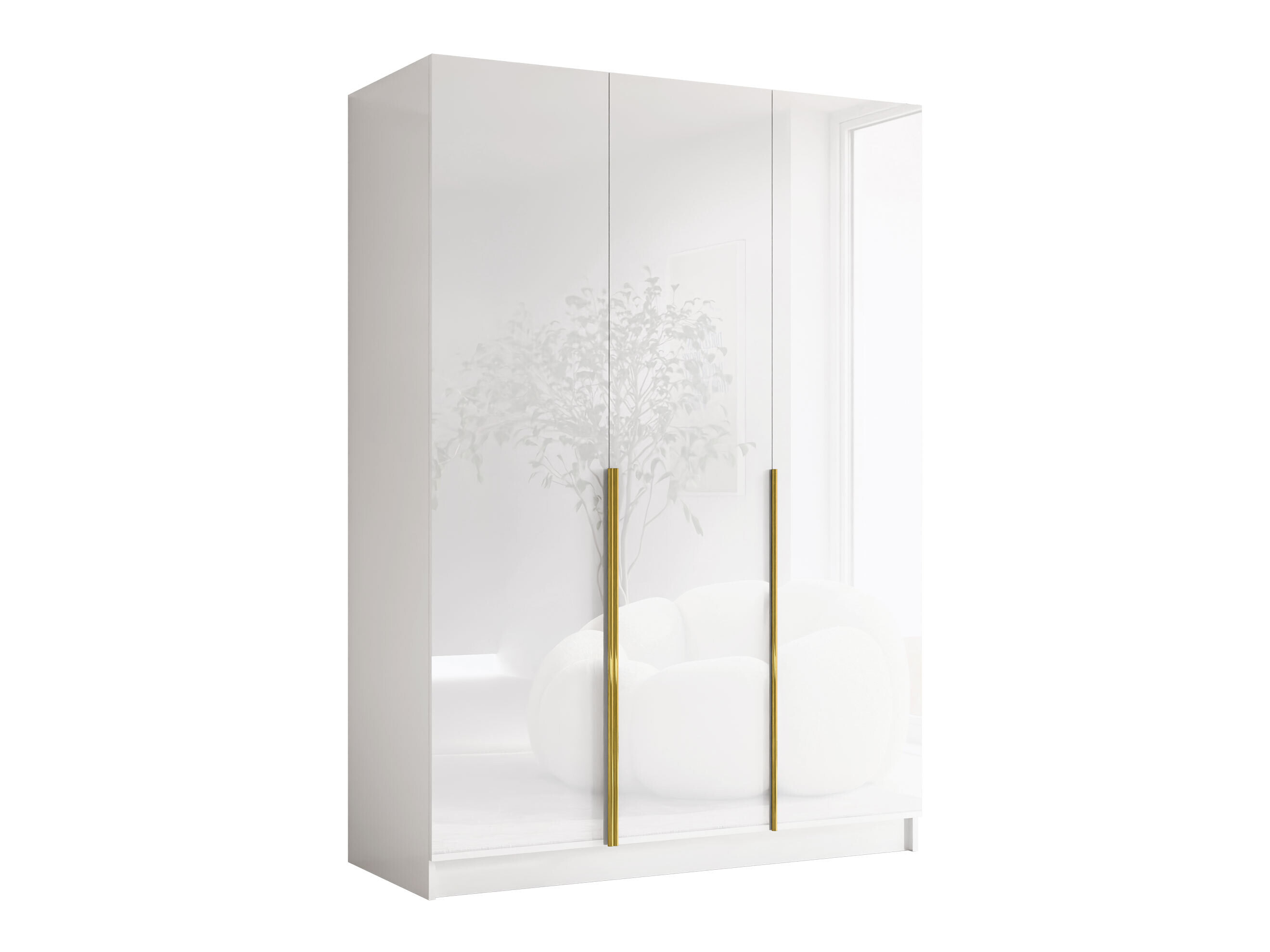 Armadio Closico Decoron I (Bianco + Bianco lucido)