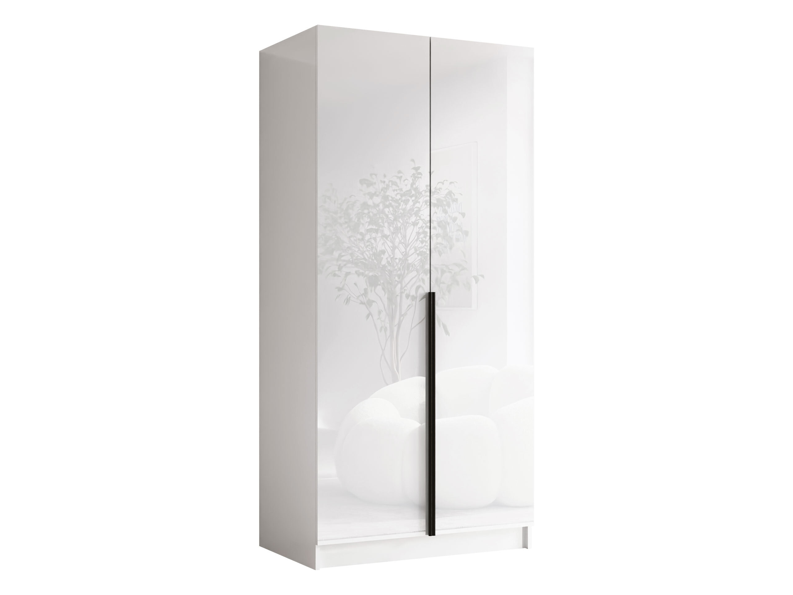 Armadio Closico Staton I (Bianco + Bianco lucido)