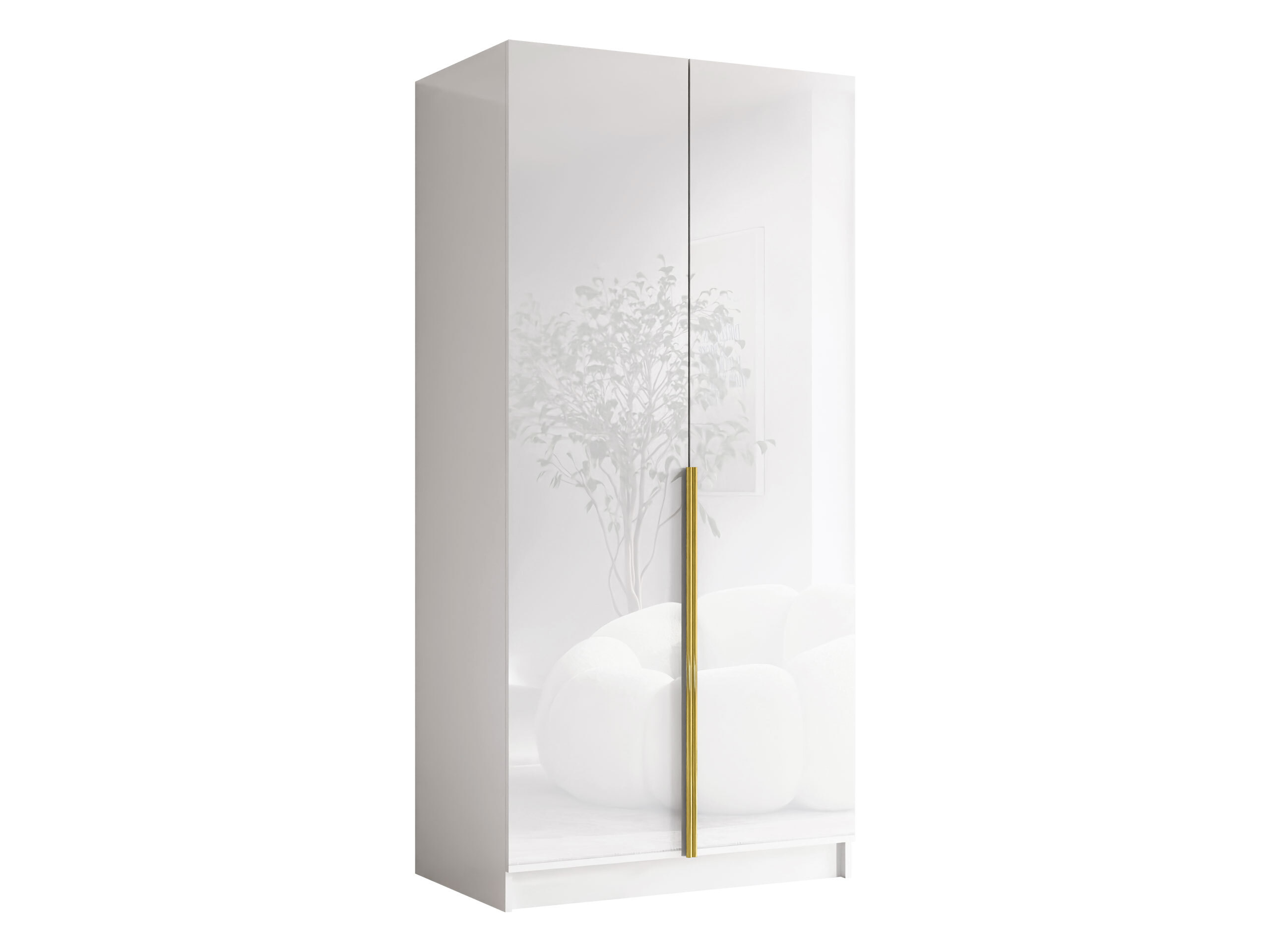 Armadio Closico Staton I (Bianco + Bianco lucido)