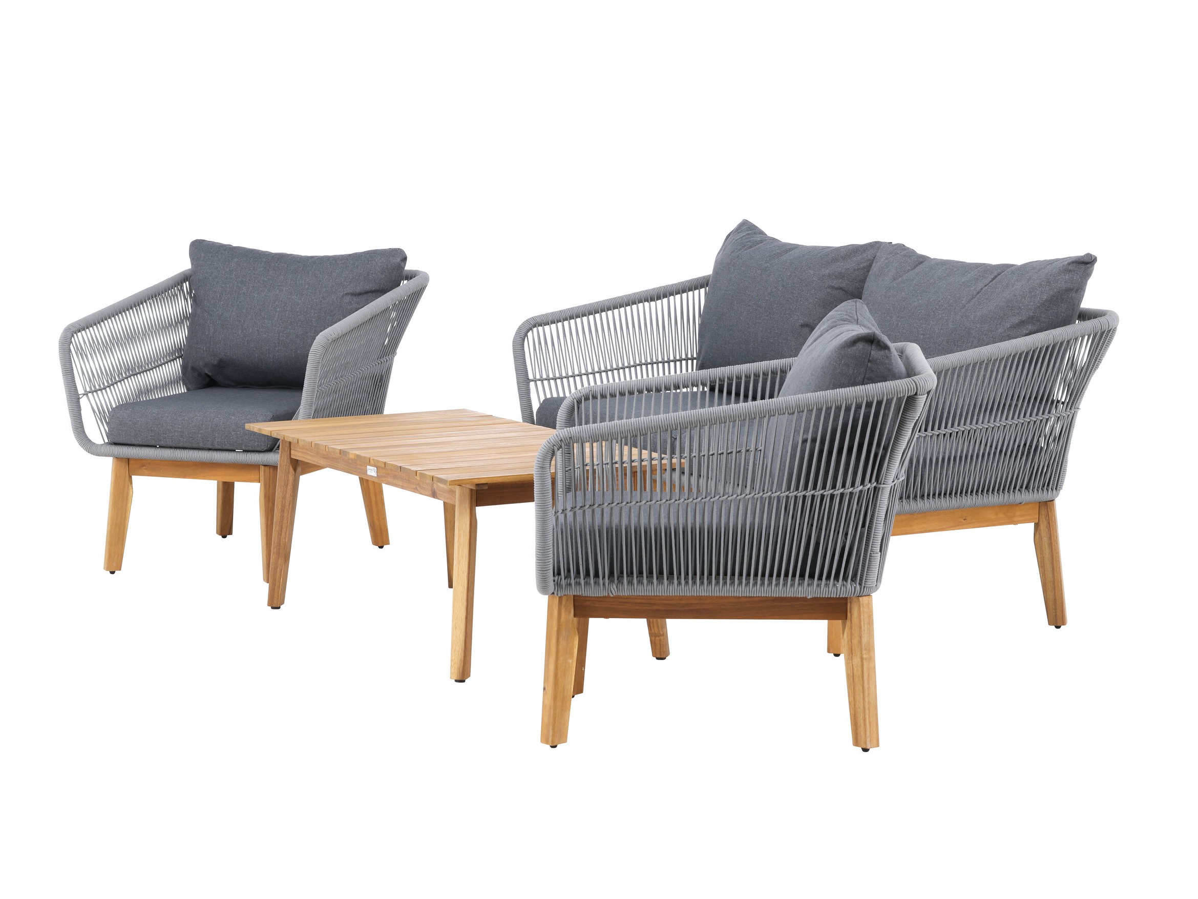 Mobili da giardino Dallas 661 (Grigio + Acacia)