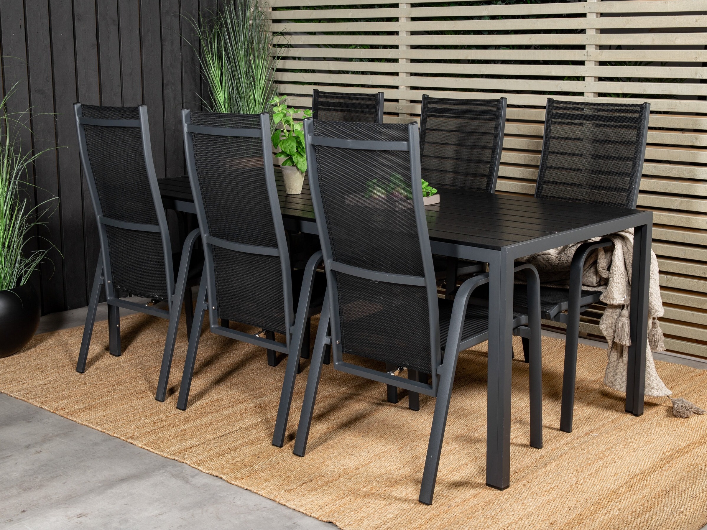 Tavolo e sedie set Dallas 5295 (Nero)