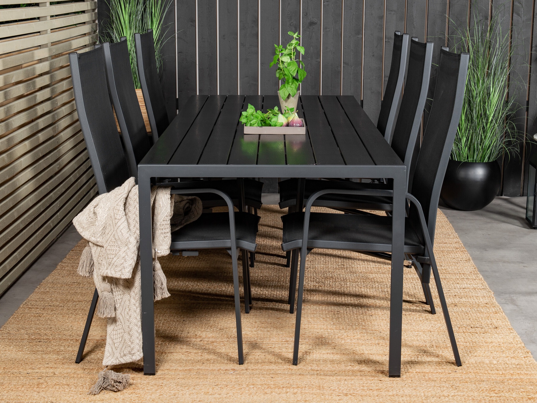 Tavolo e sedie set Dallas 5295 (Nero)