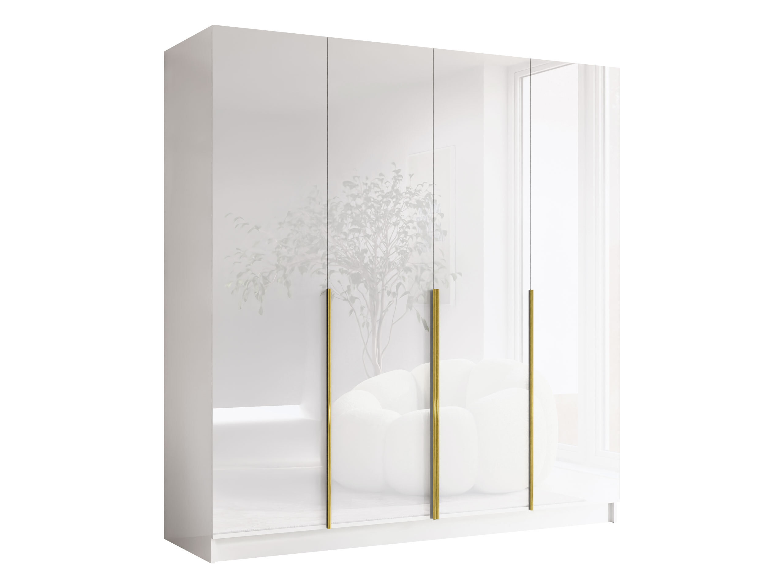 Armadio Closico Navor I (Bianco + Bianco lucido)