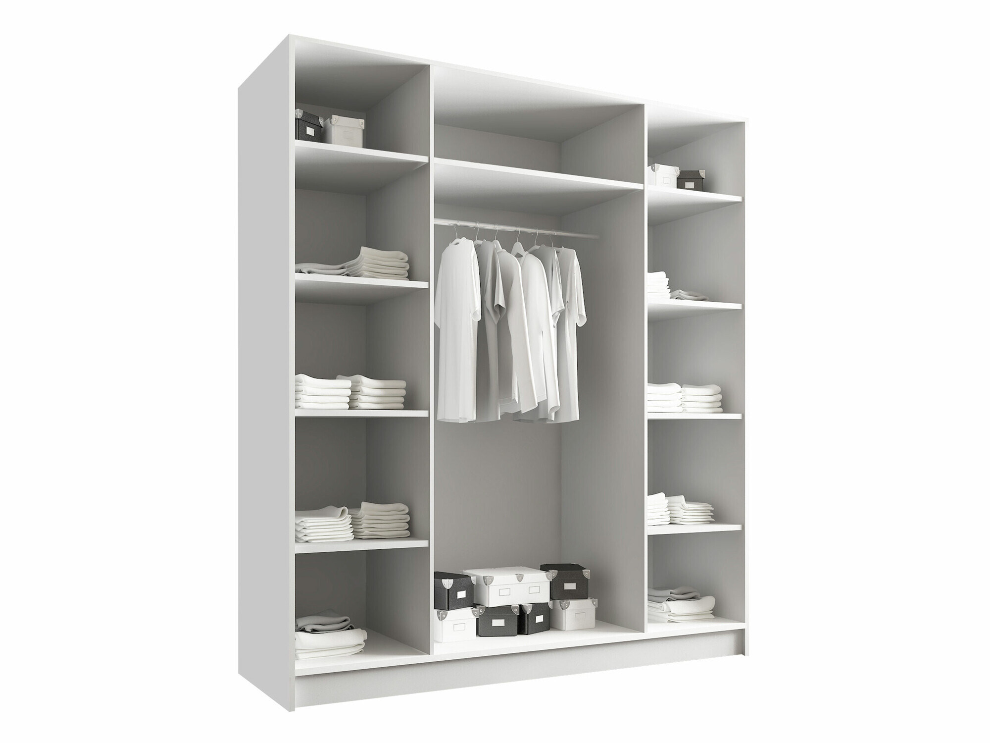 Armadio Closico Navor I (Bianco + Bianco lucido)
