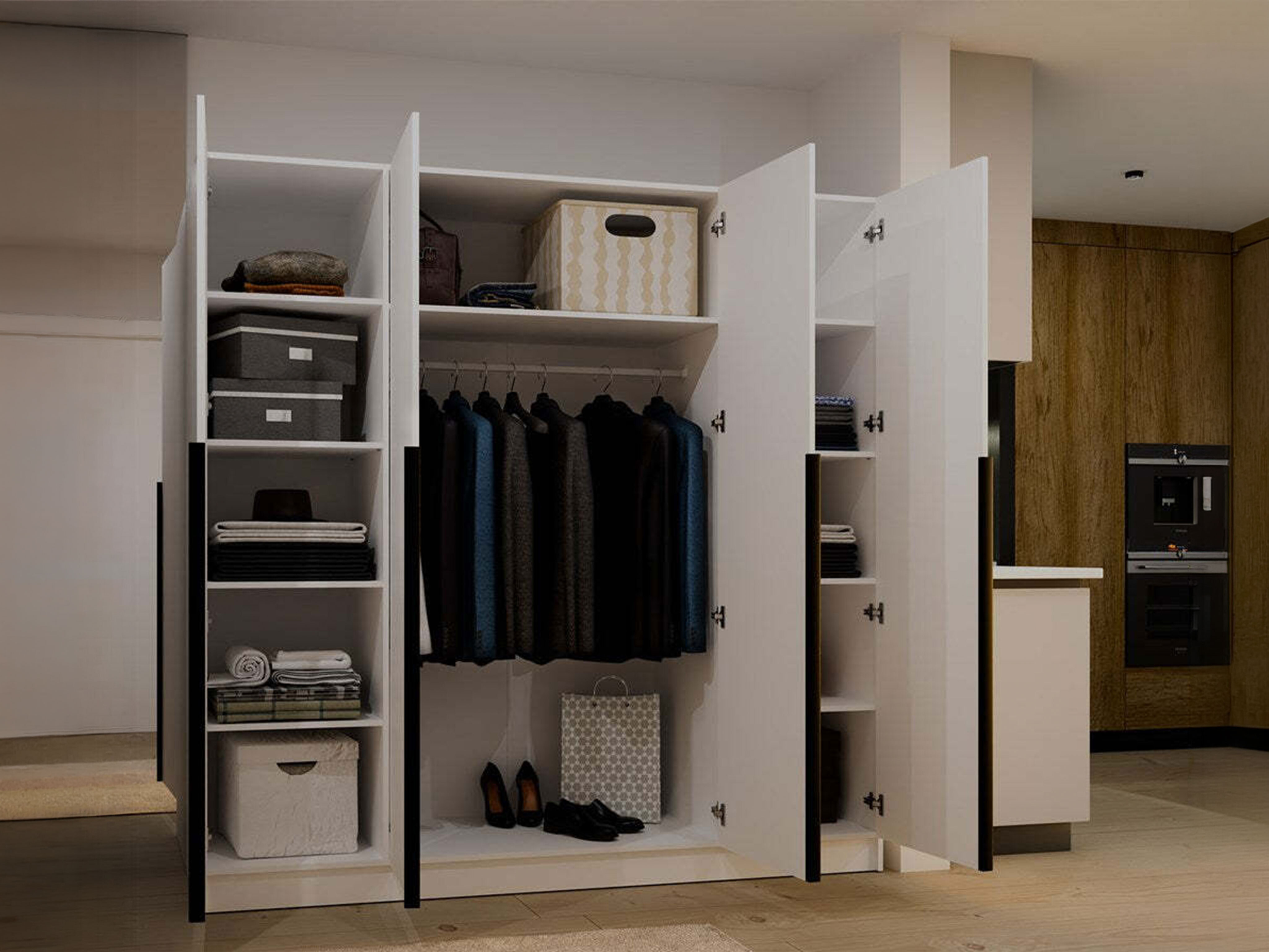 Armadio Mandeville 370 (Bianco + Nero)