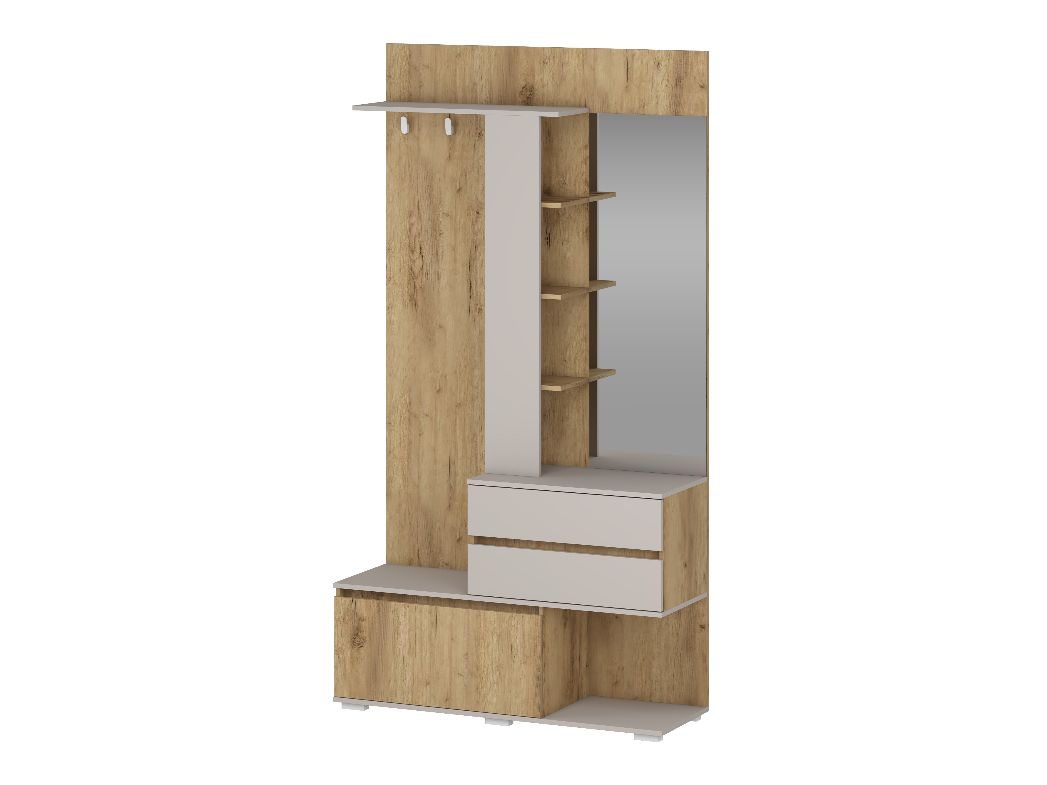 Set arredo da corridoio Houston 2123 (Quercia dorata + Cachemire)