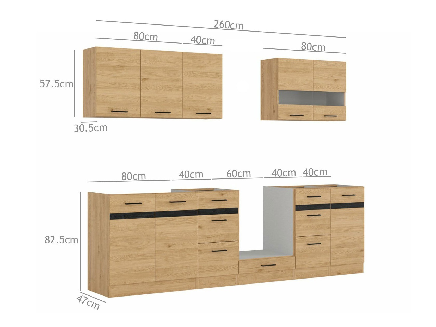 Set da cucina modulare Dela 117