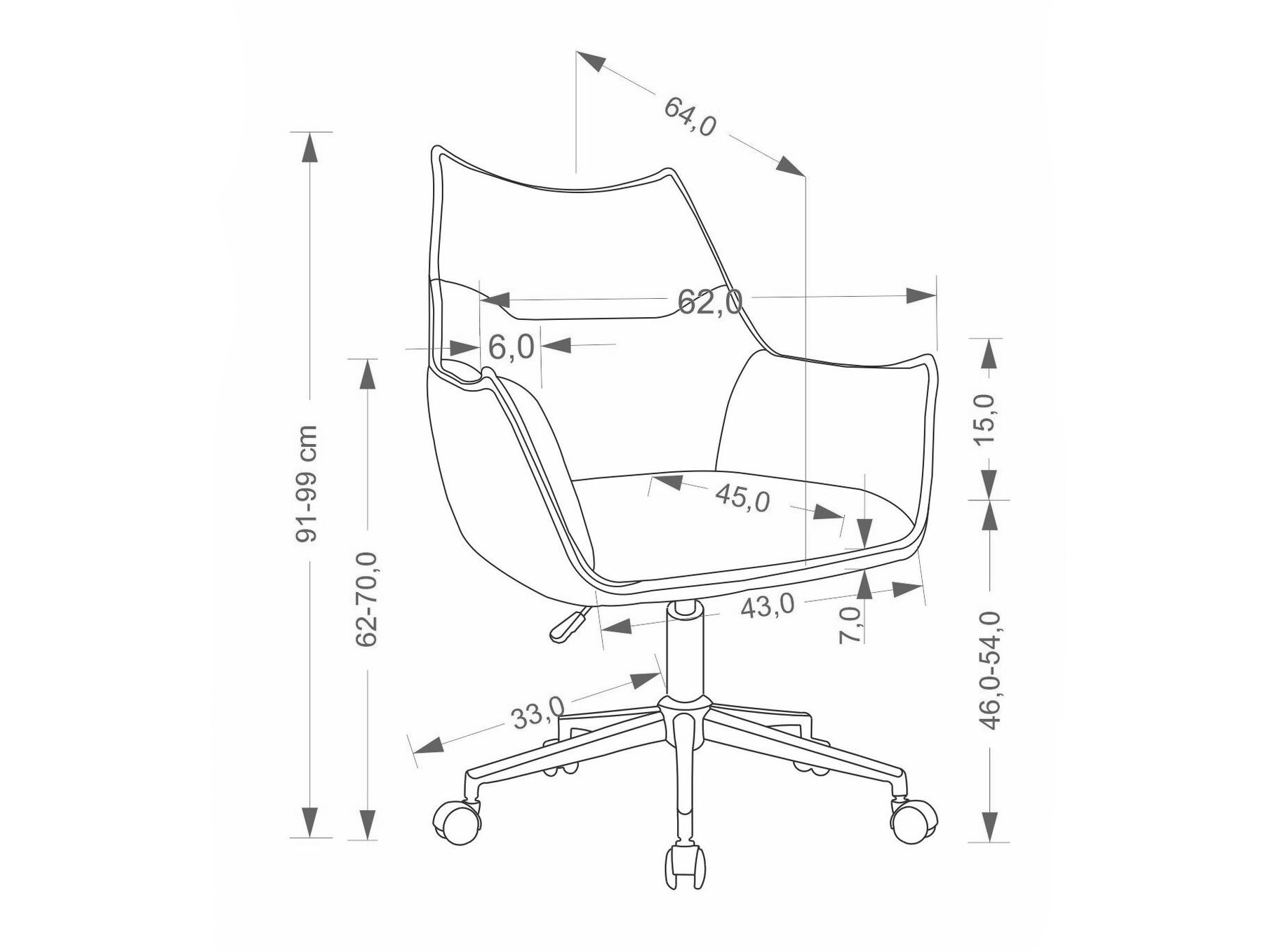 Sedia da ufficio Houston 2131 (Marrone)