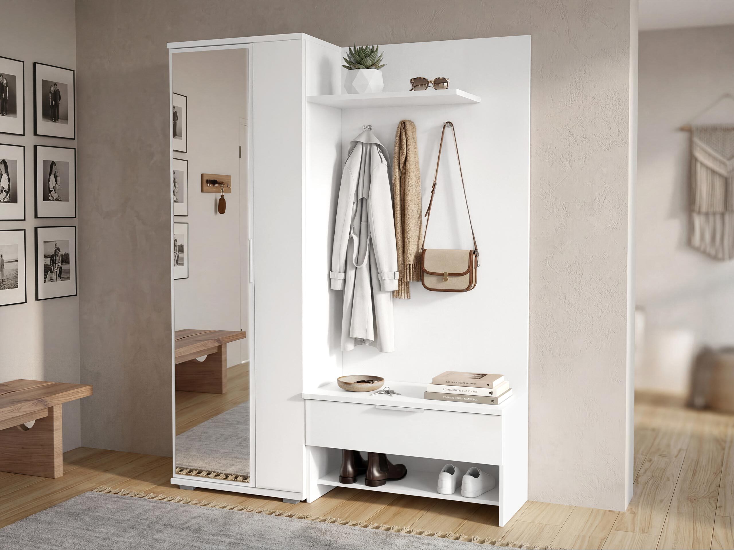 Set arredo da corridoio Honolulu 160 (Bianco)