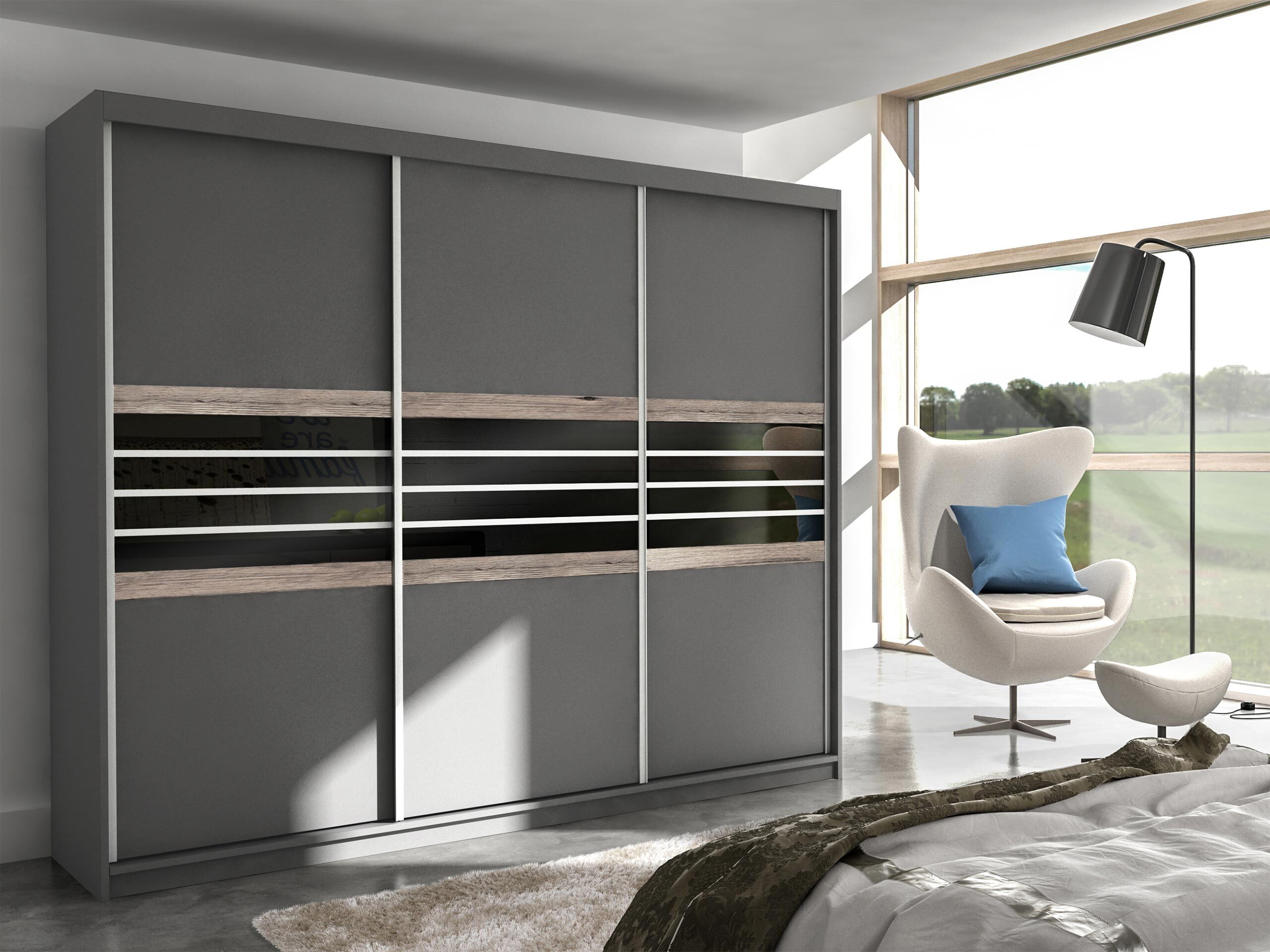 Armadio Honolulu 116 (Lava + Nero)