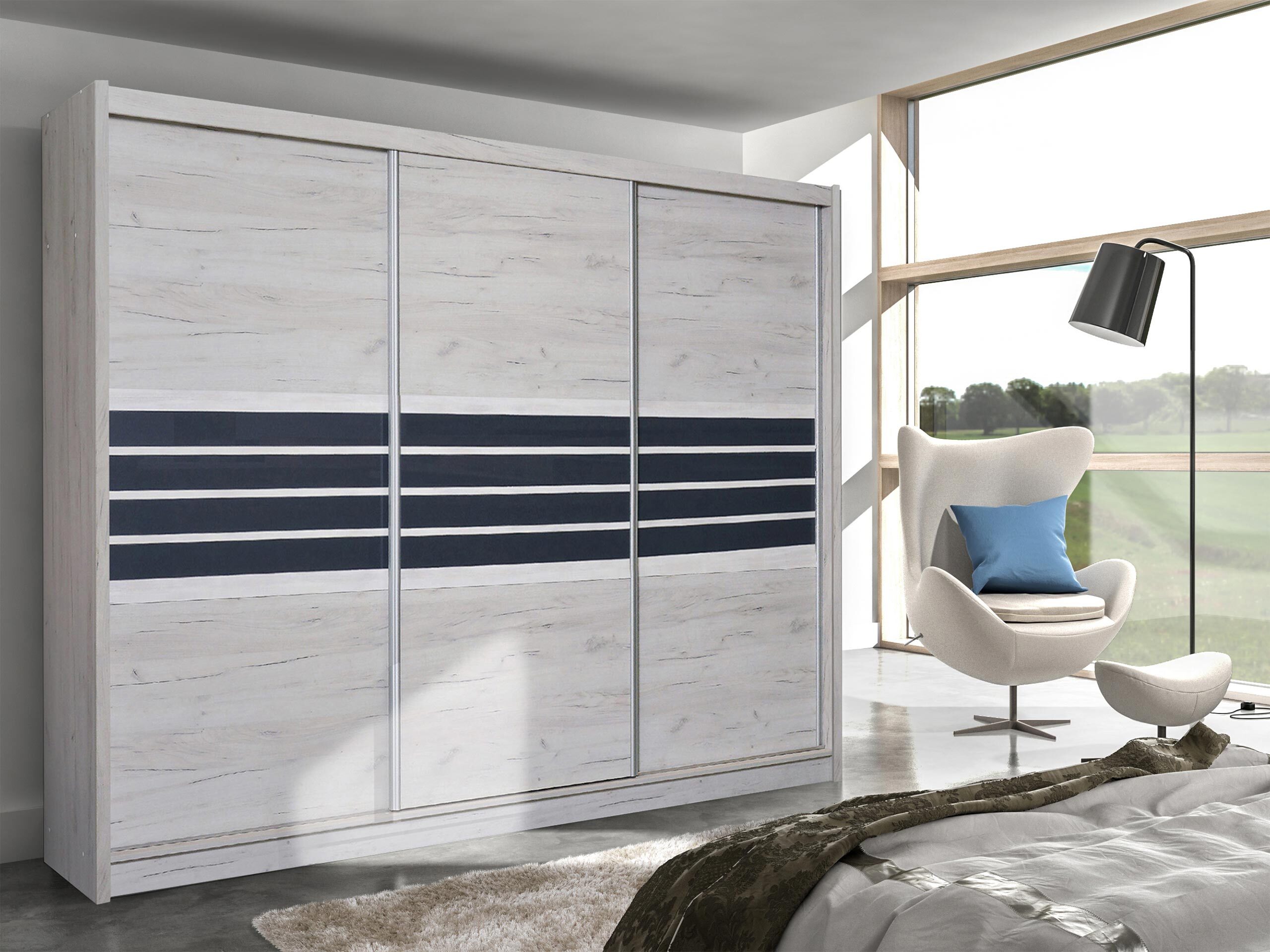 Armadio Honolulu 116 (Rovere grigio+ Grafite)