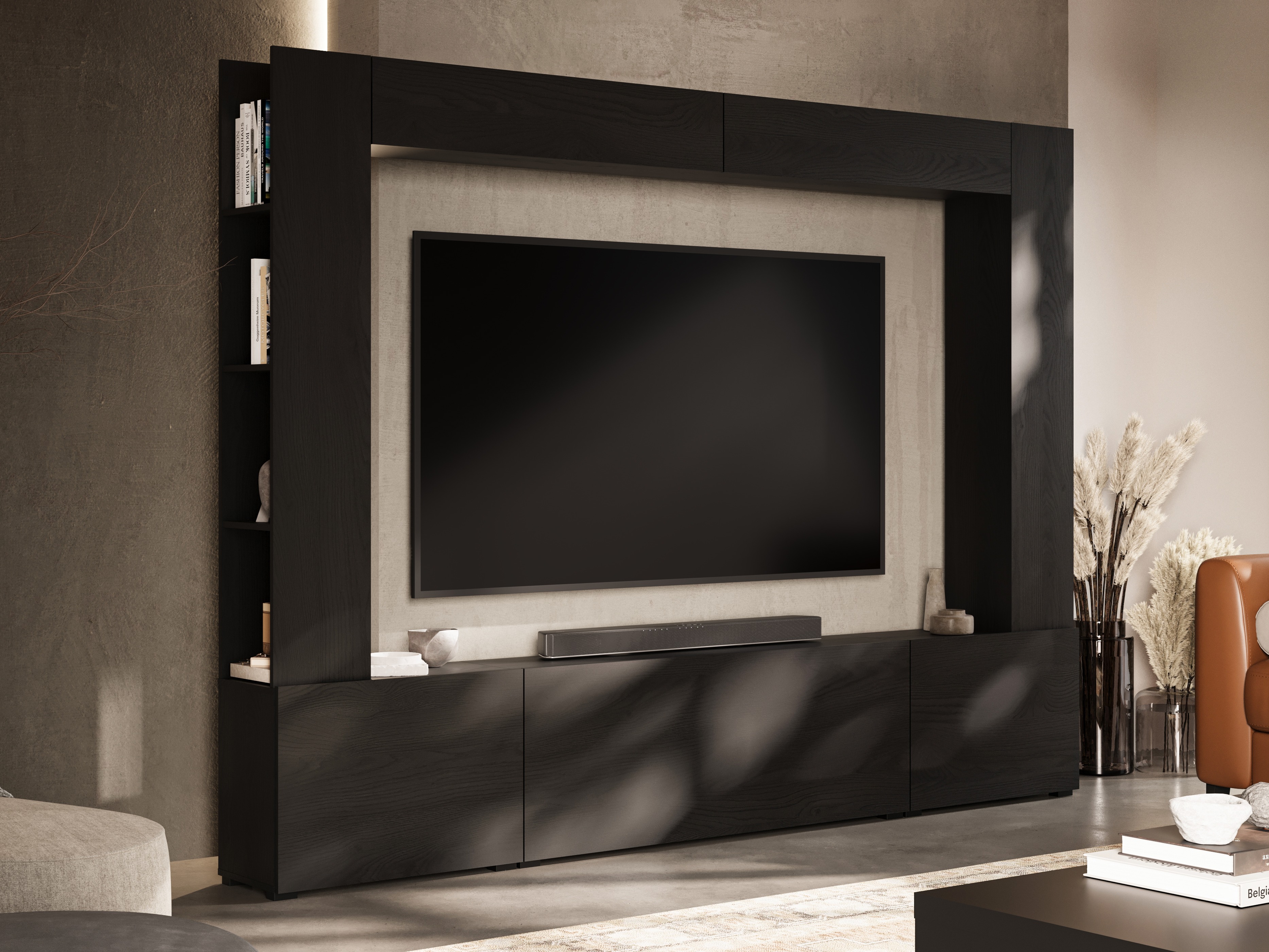 Parete attrezzata Austin 392 (Nero)