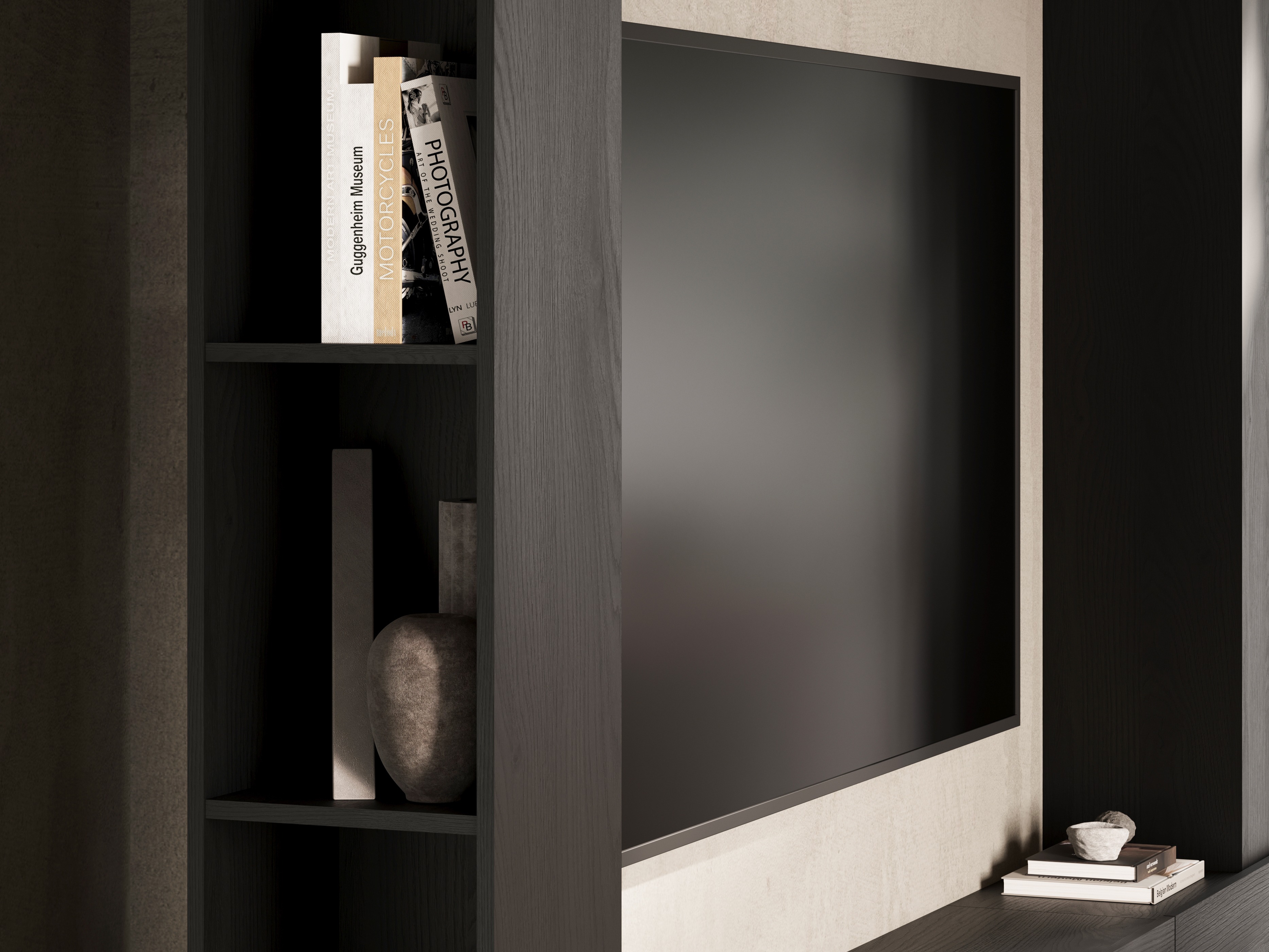 Parete attrezzata Austin 392 (Nero)