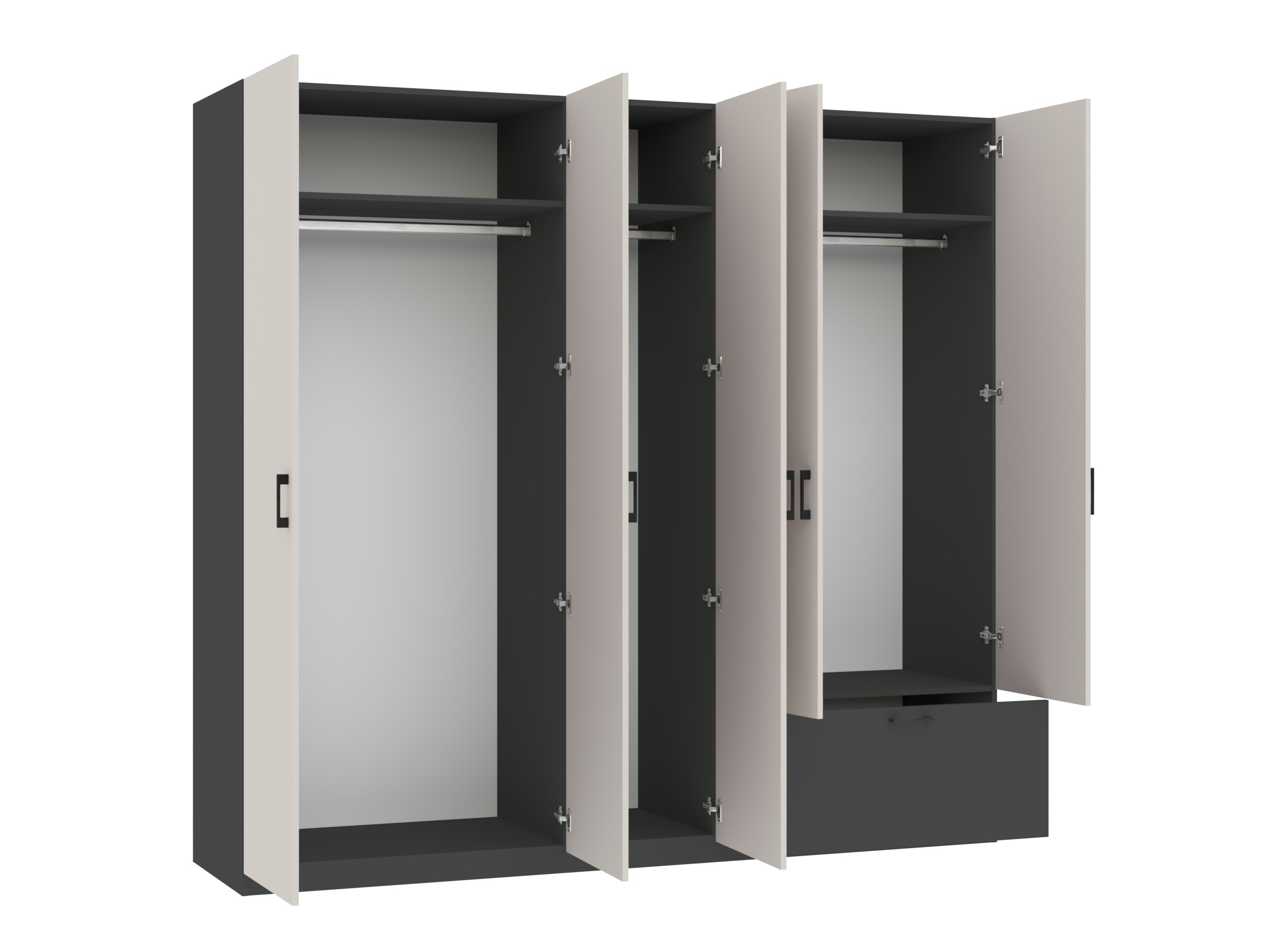 Armadio Bristol 249 (Antracite + Cachemire)