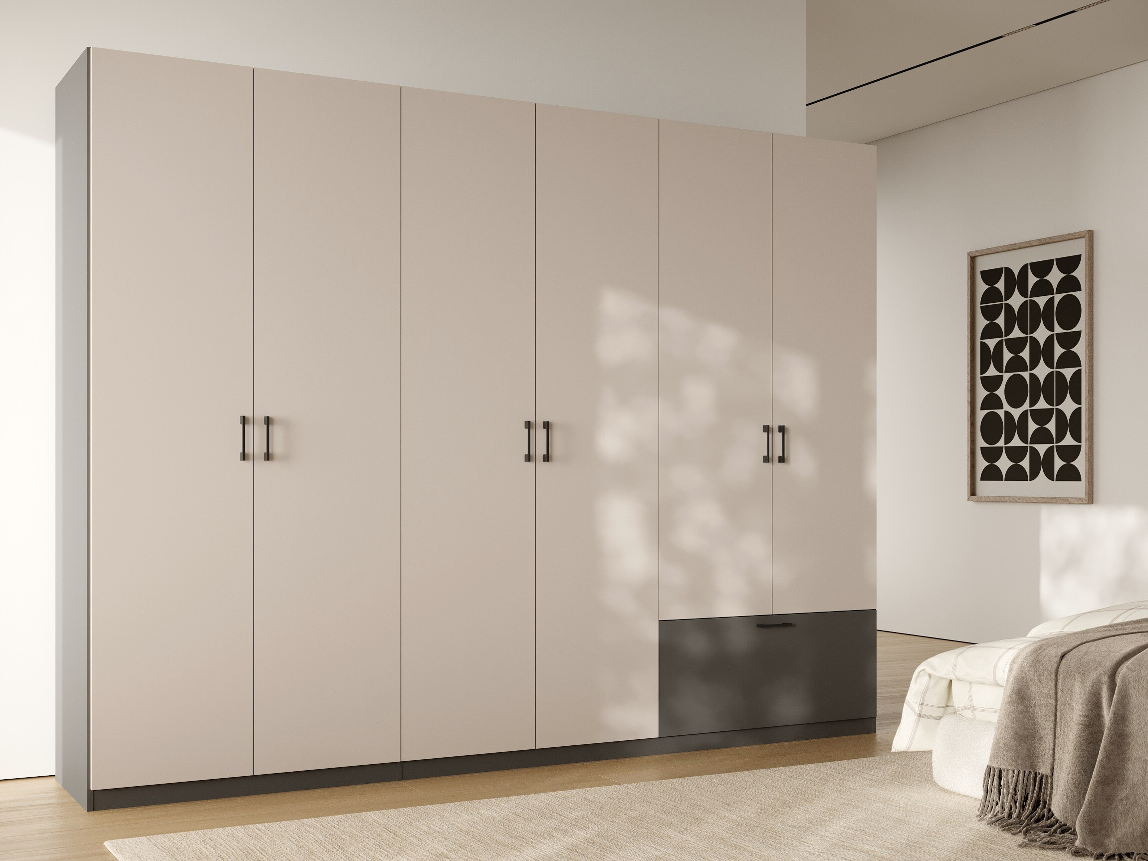 Armadio Bristol 250 (Antracite + Cachemire)