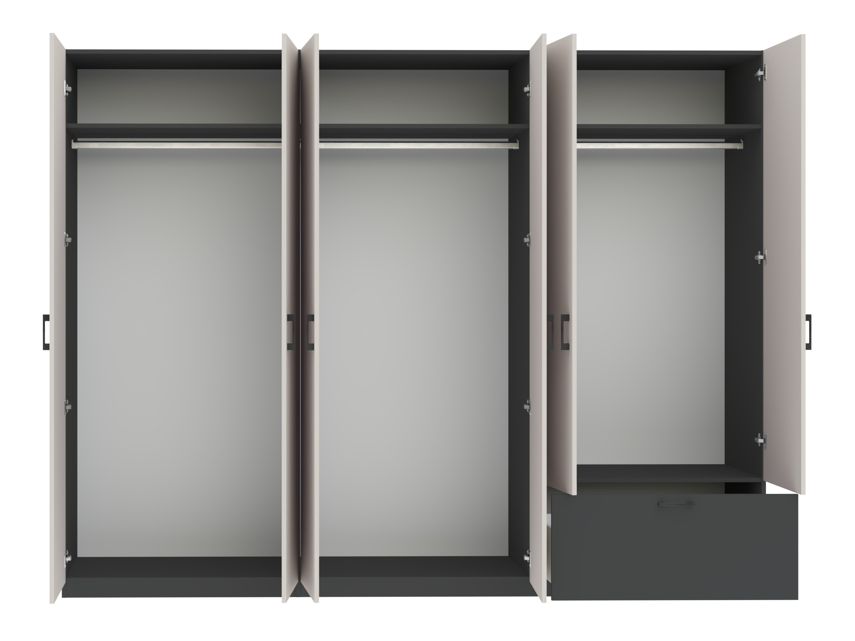 Armadio Bristol 250 (Antracite + Cachemire)