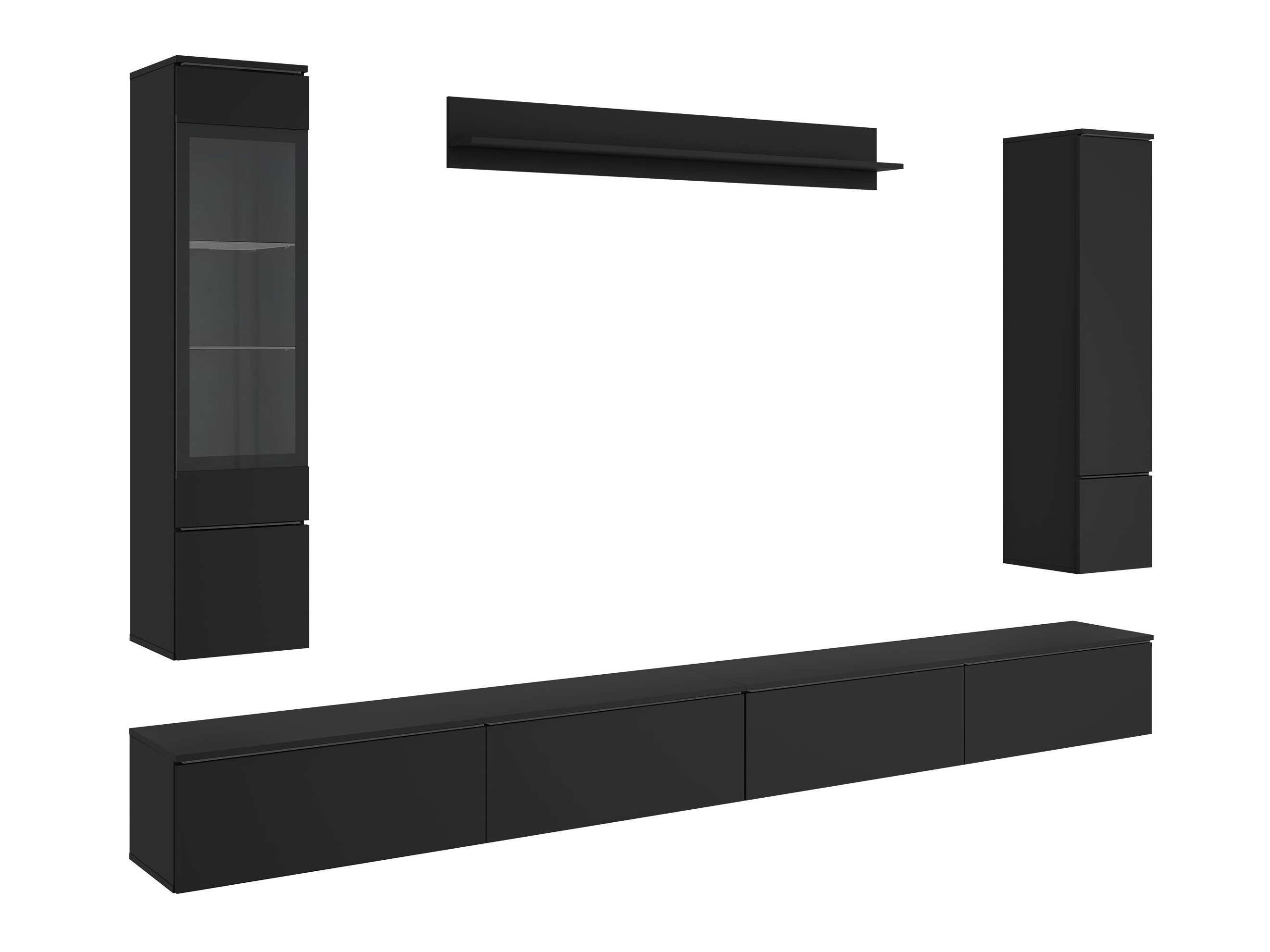 Parete attrezzata Mirfivo 110 (Nero)