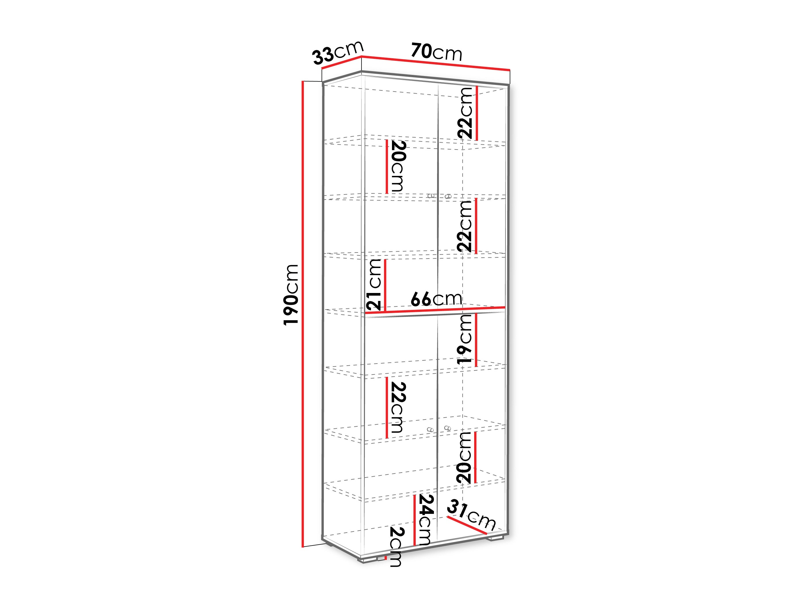Scaffale Sarasota 197 (Nero)