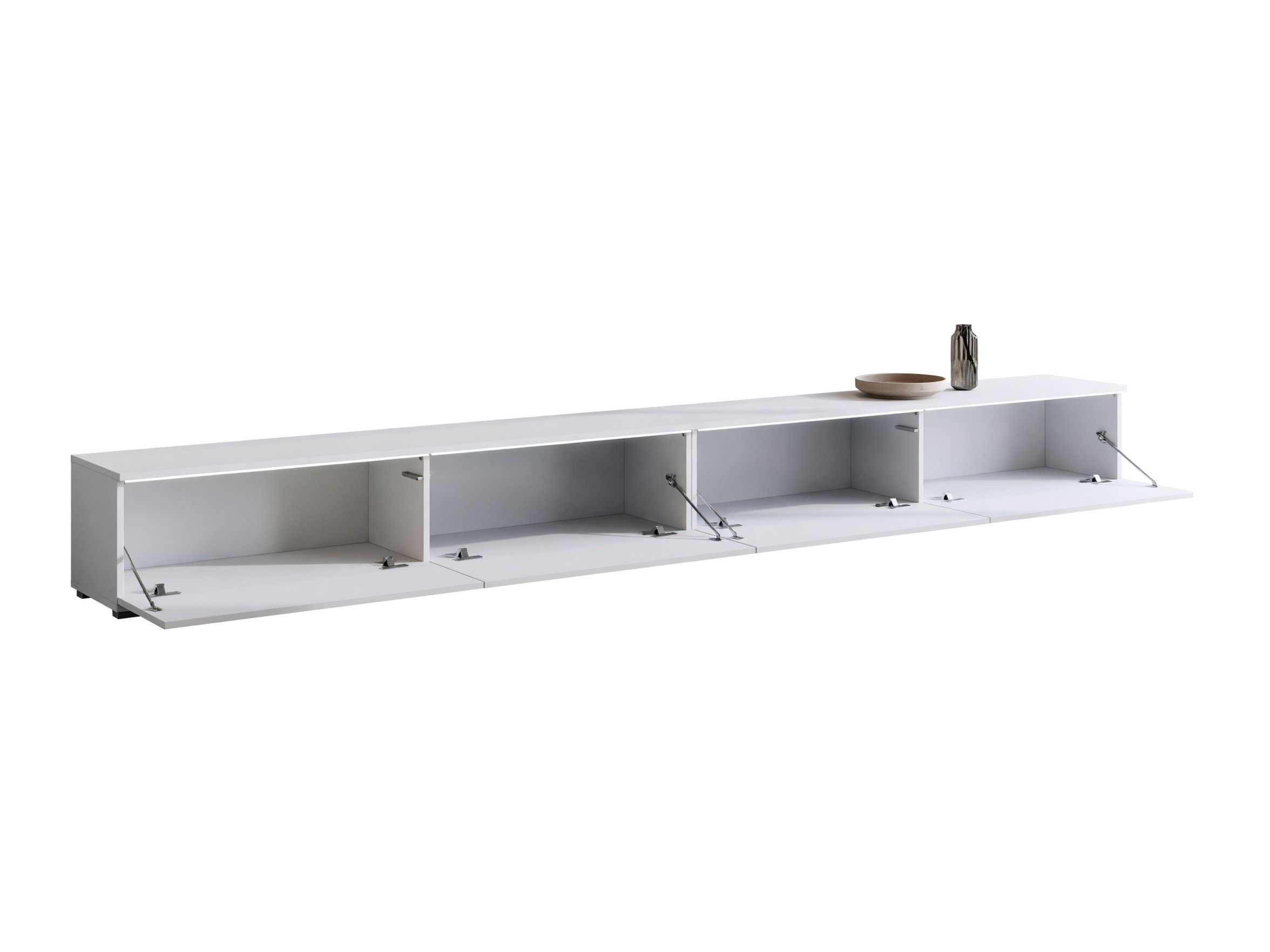 Mobile porta TV Sarasota 199 (Bianco + Bianco lucido)